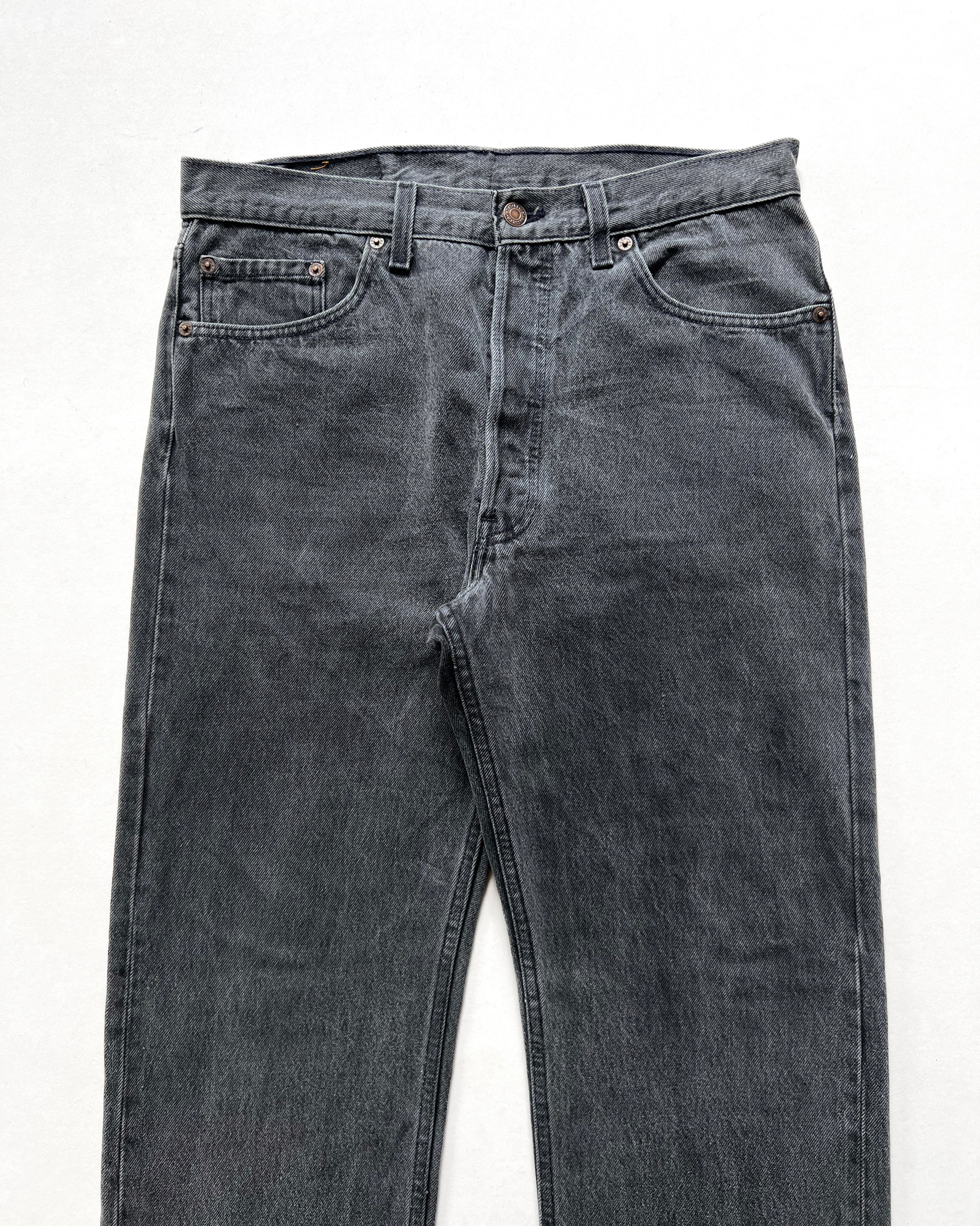 1990S FADED GREY LEVI'S 501 JEANS (33)