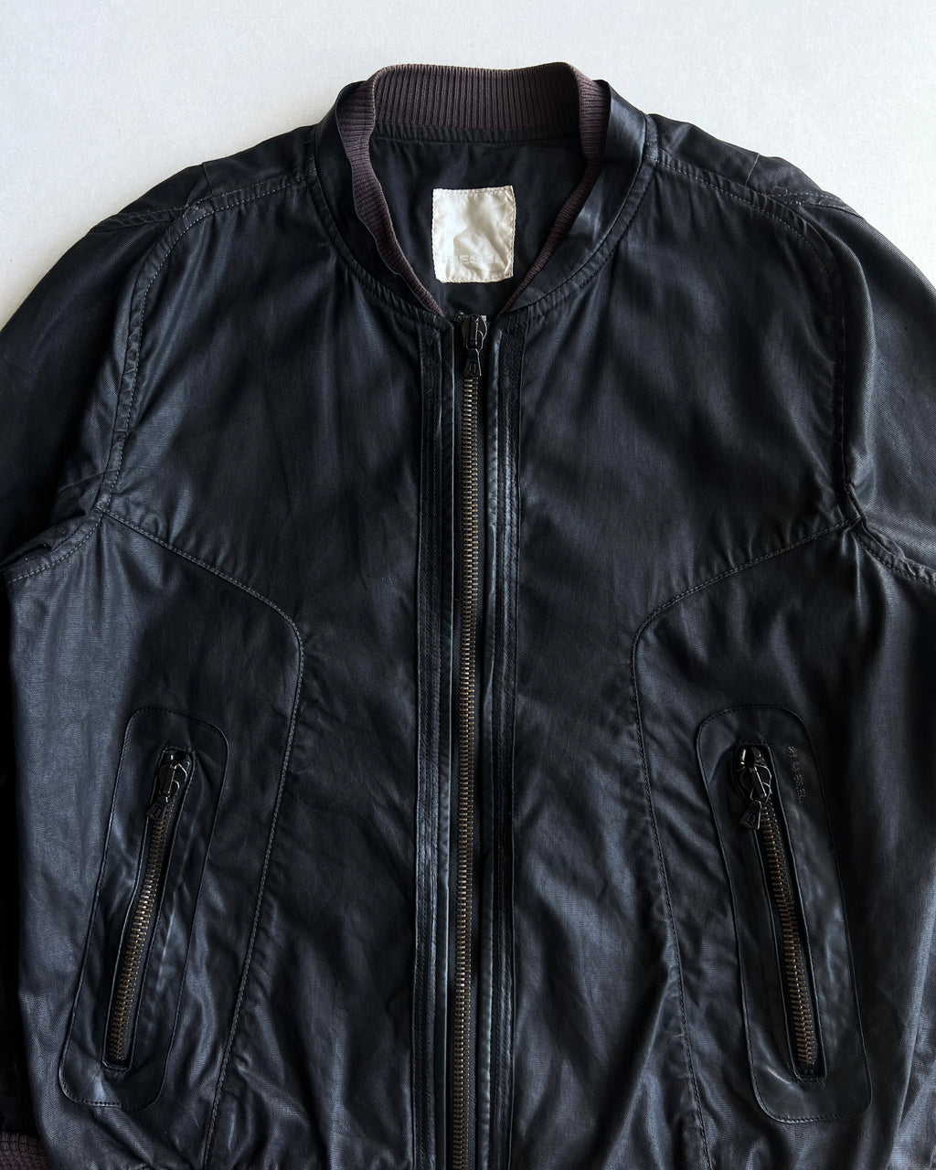 2000S WAXED COATED DIESEL BOMBER JACKET (M)