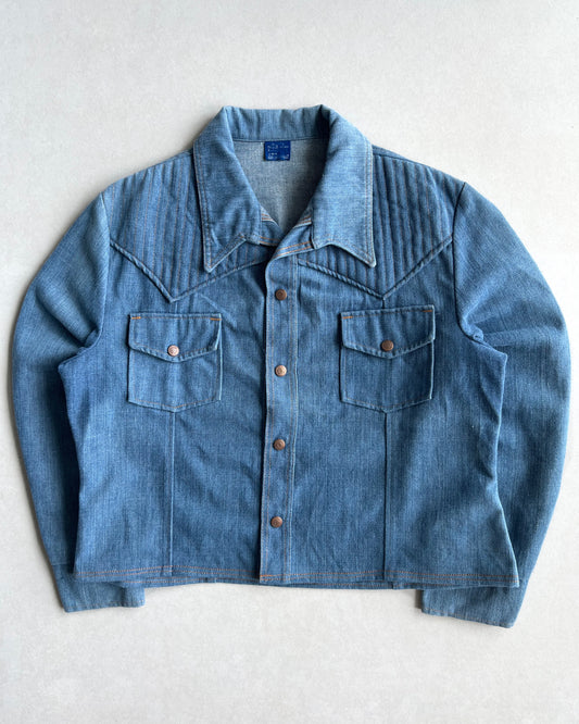 1970S SEARS WESTERN DENIM CROPPED JACKET (L)