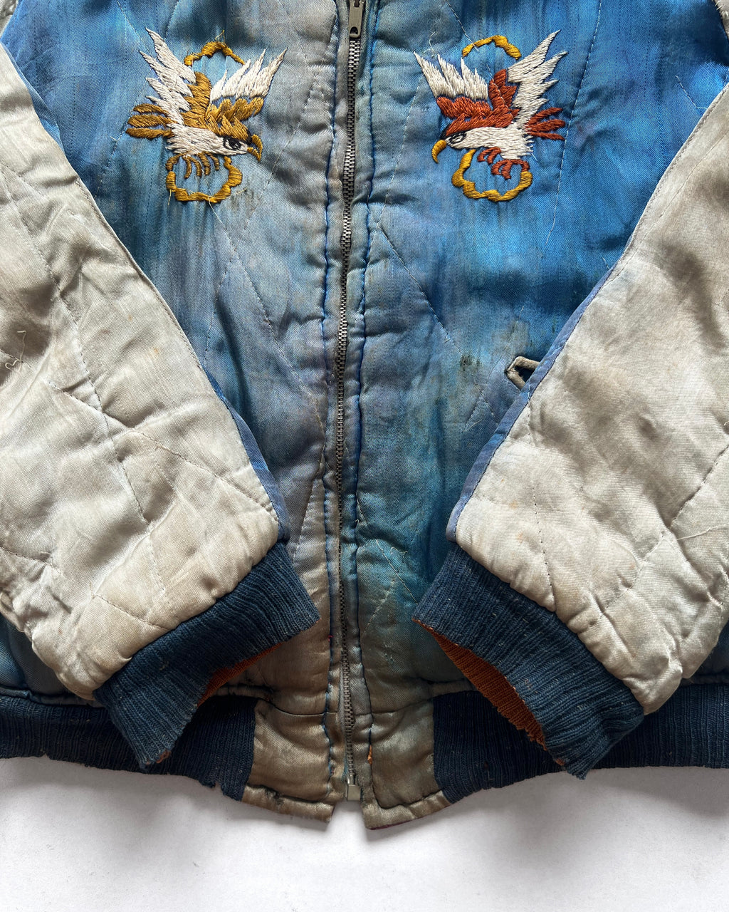 1950S MAROON BLUE JAPAN REVERSIBLE SUKAJAN (S/M)