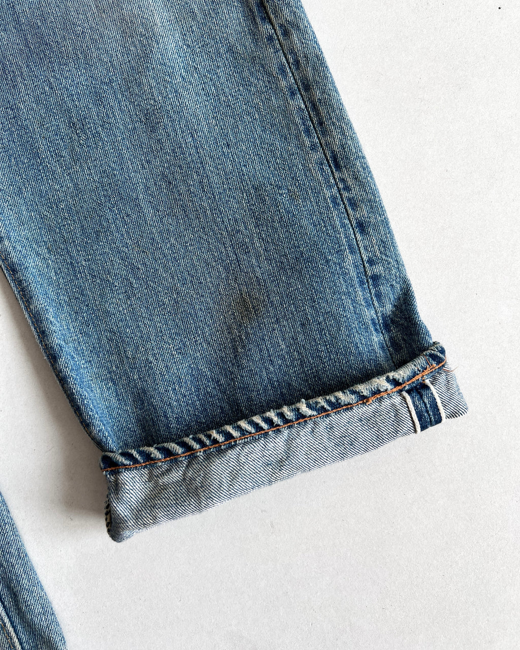 1970S LEVI'S 501 REDLINE SELVEDGE DISTRESSED JEANS (34)