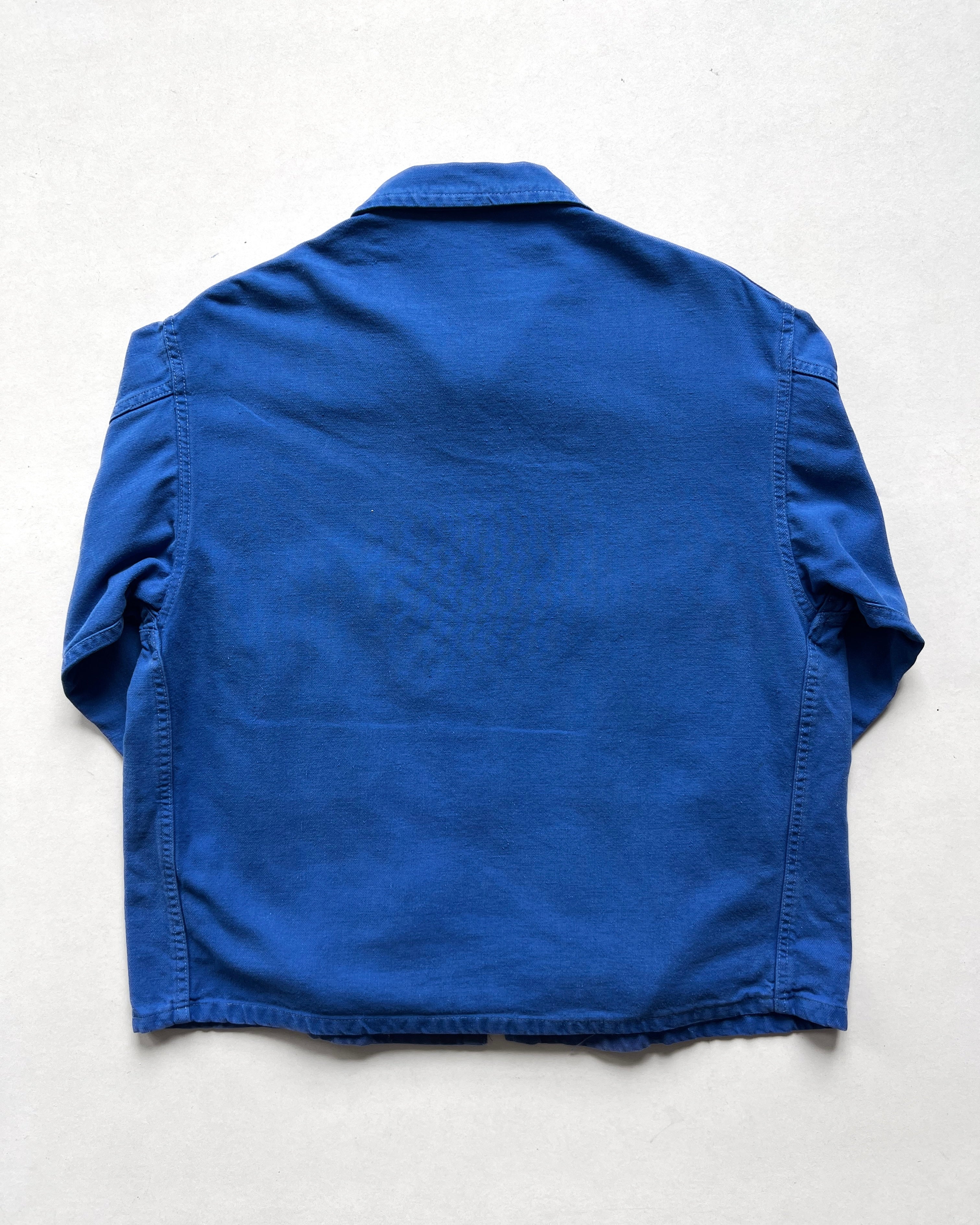 1970S INDIGO FRENCH CYCLIST WORK JACKET (L)