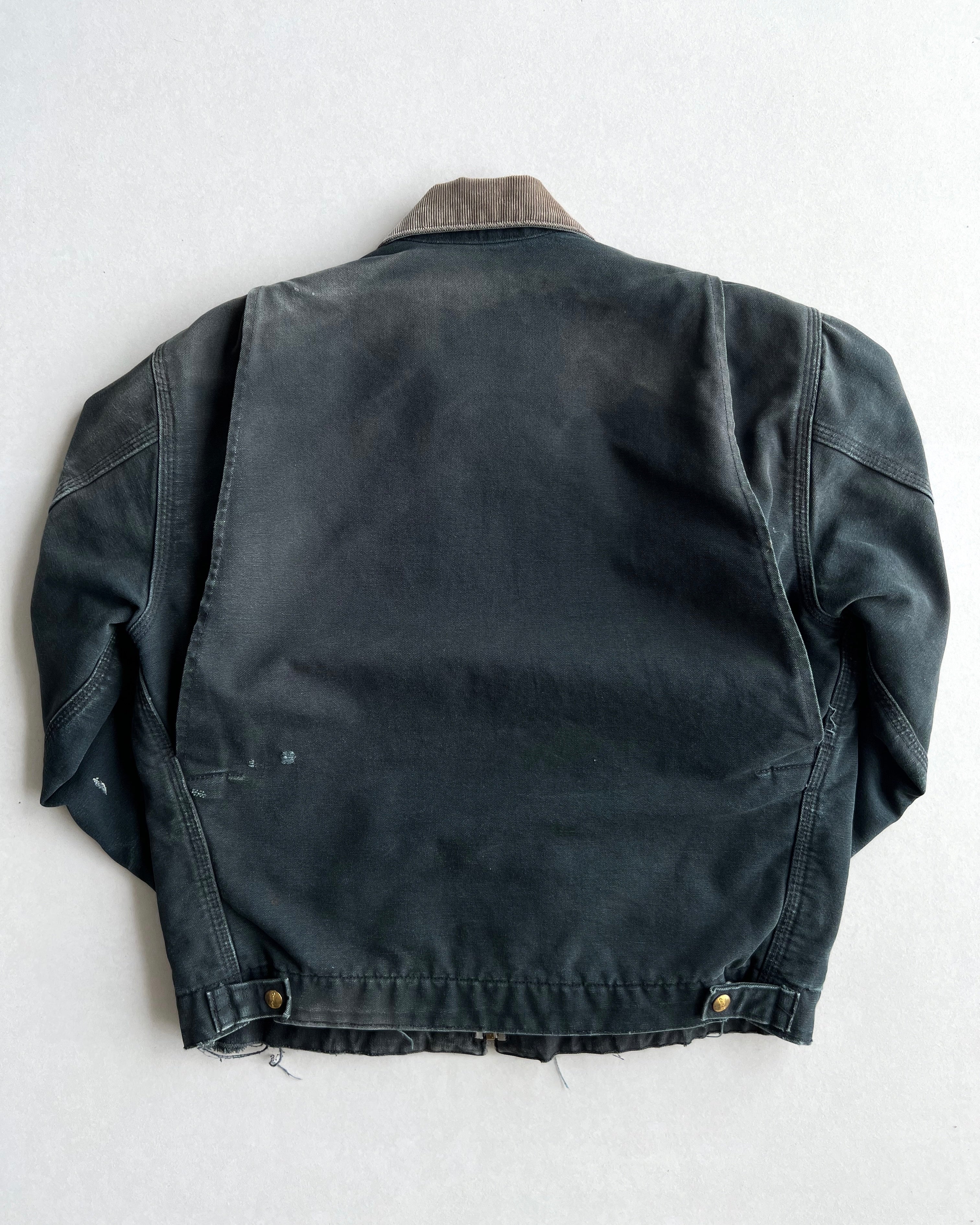 SUN FADED BLACK CARHARTT DETROIT WORK JACKET (M/L)