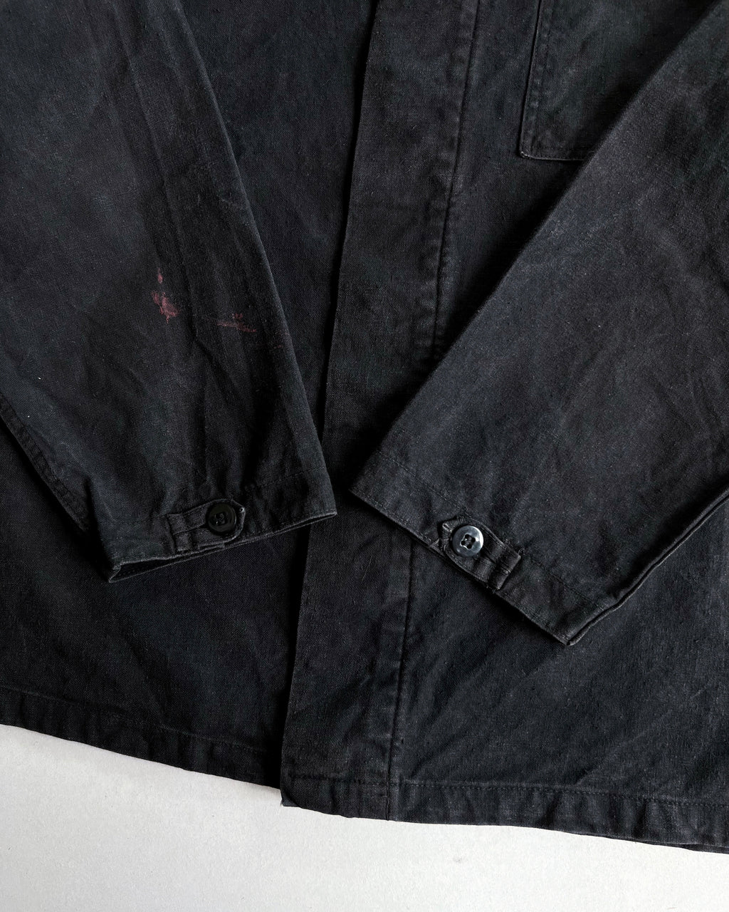 1970S BLACK GERMAN ARMY SINGLE POCKET SHIRT (M)