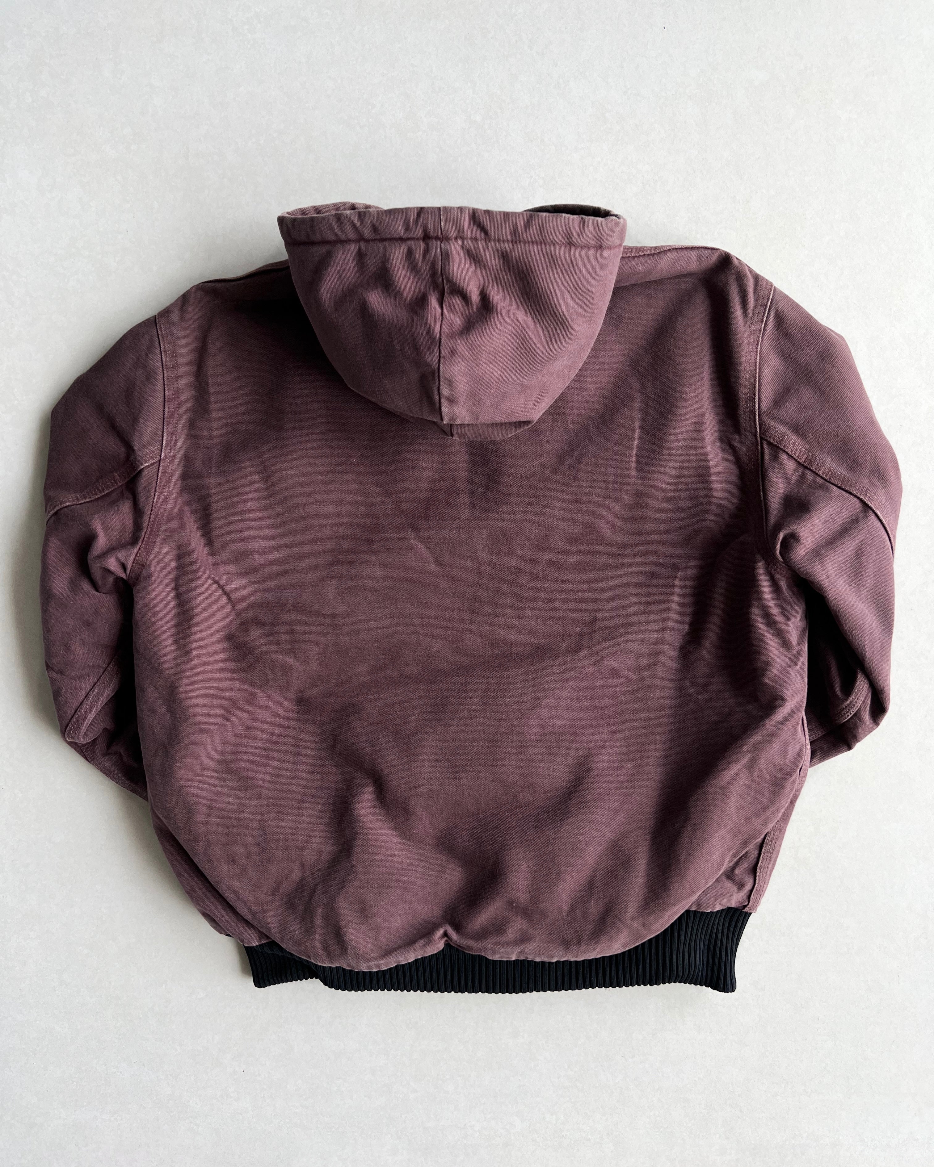 1990S MAROON CARHARTT HOODED WORK JACKET (M/L)