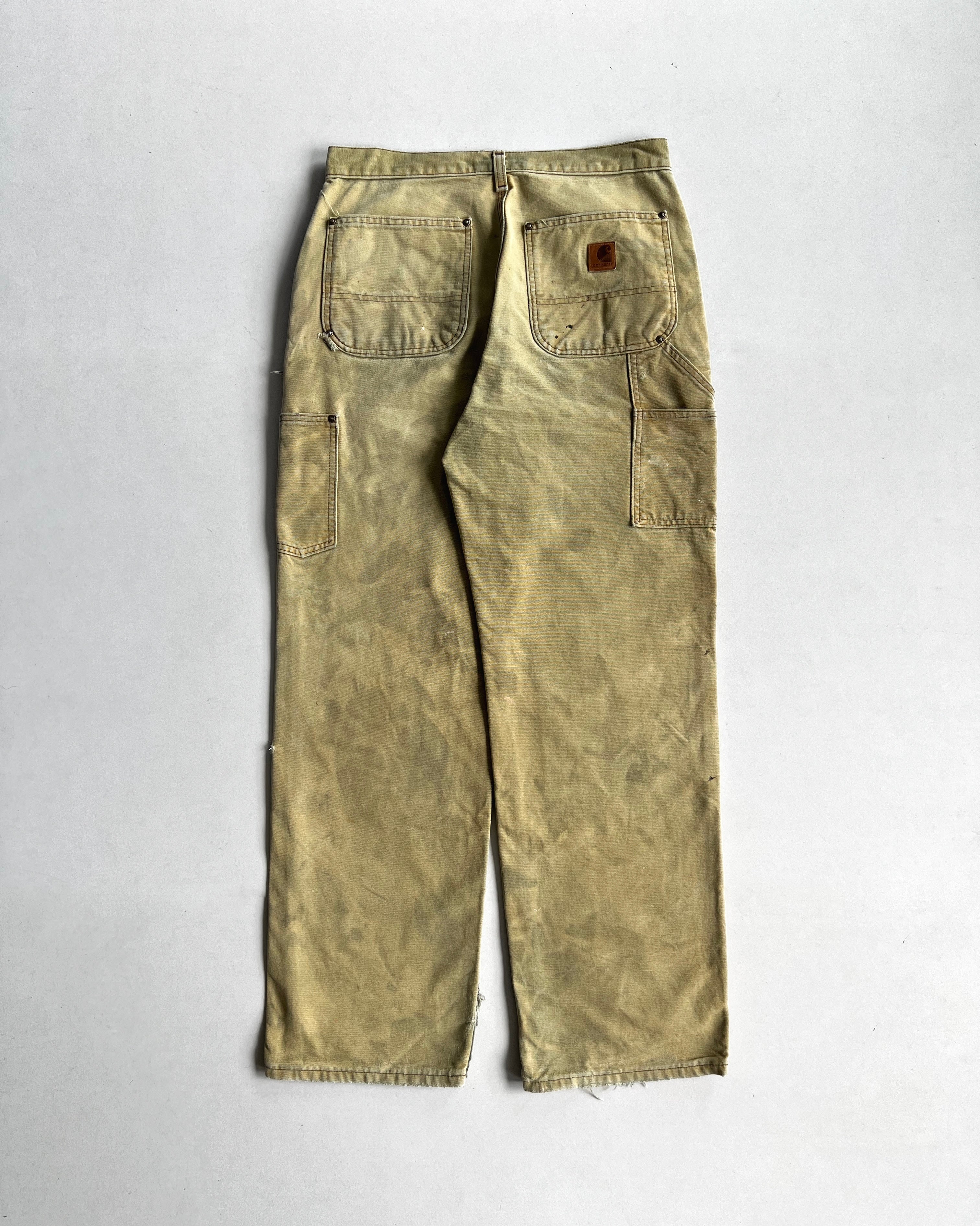 2000S BLEACHED CARHARTT DOUBLE KNEE WORK PANTS (32)