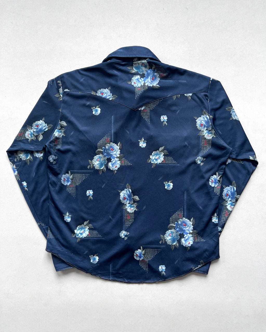 1960S H BAR C RANCHWEAR FLORAL SHIRT (L)