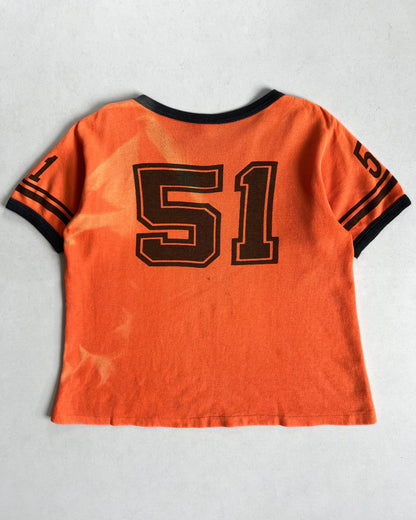 1970S SUN FADED SPORTSWEAR '51' RINGER TEE (M)