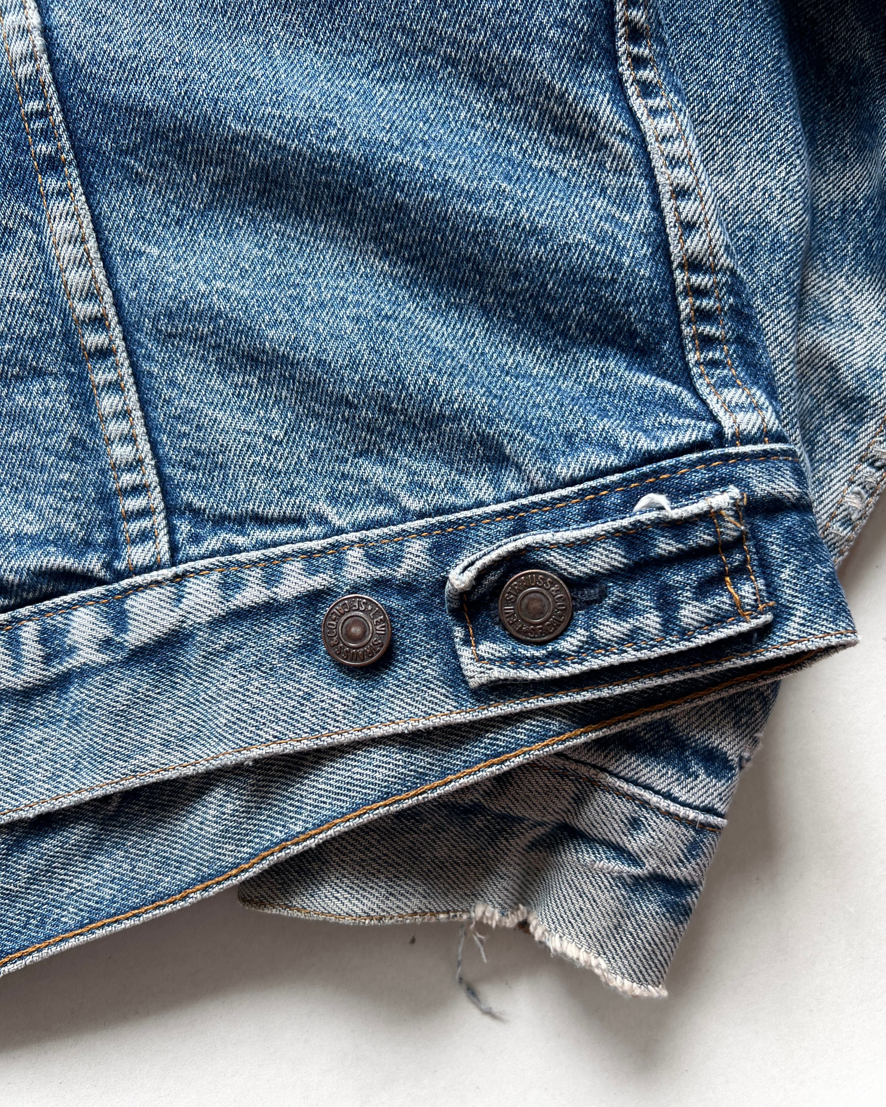 1980S LEVI'S FLANNEL LINED TYPE III DENIM TRUCKER (XL)