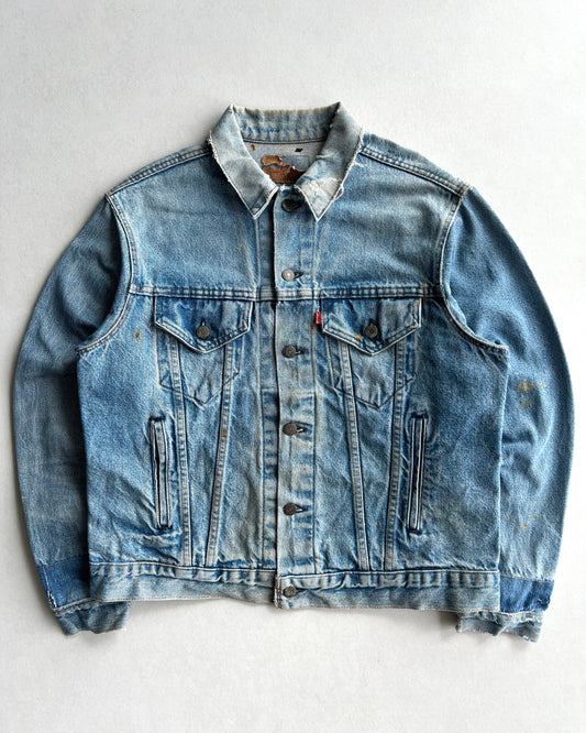 1980S FADED WASHED LEVI'S TYPE III DENIM JACKET (L)