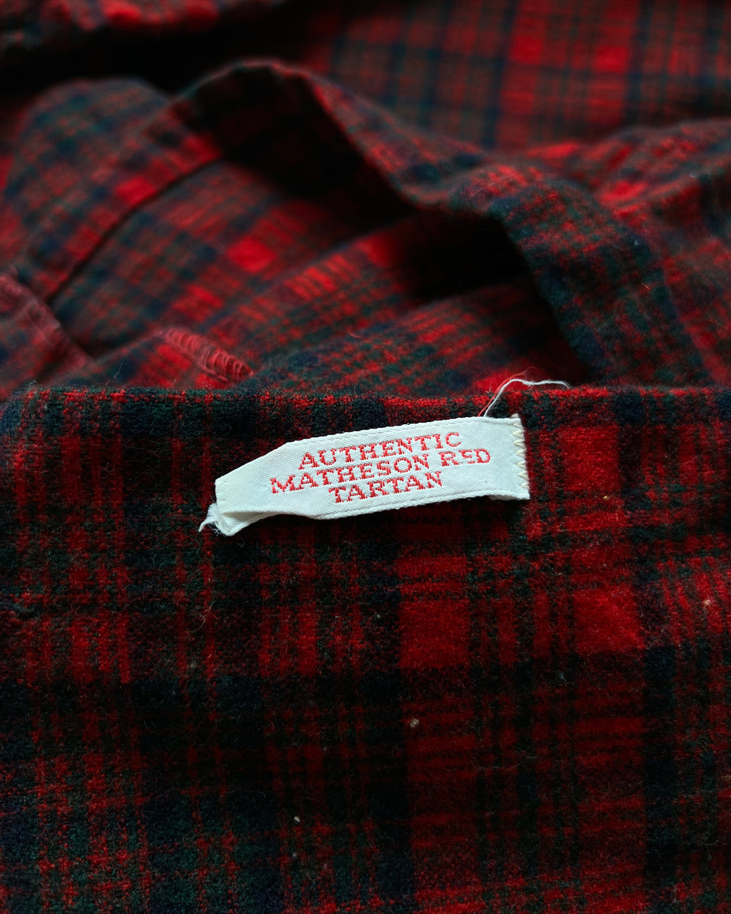 1970S PENDLETON LOOP COLLAR WOOL PLAID SHIRT (L)