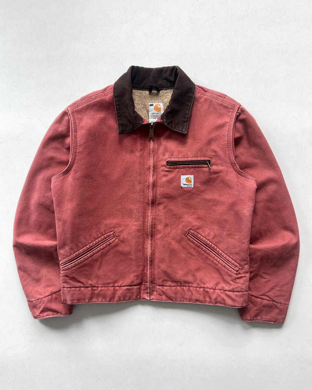 2000S SALMON PINK CARHARTT DETROIT JACKET (S)