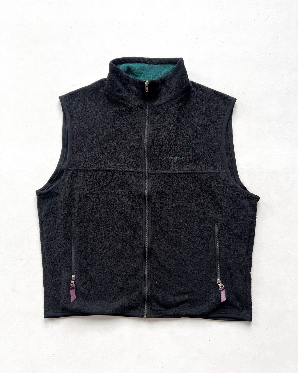1990S PATAGONIA BLACK SYNCHILLA FLEECE VEST (L)