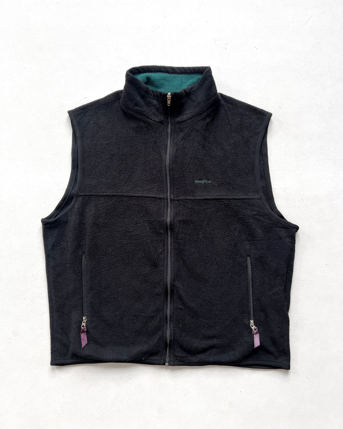 1990S PATAGONIA BLACK SYNCHILLA FLEECE VEST (L)
