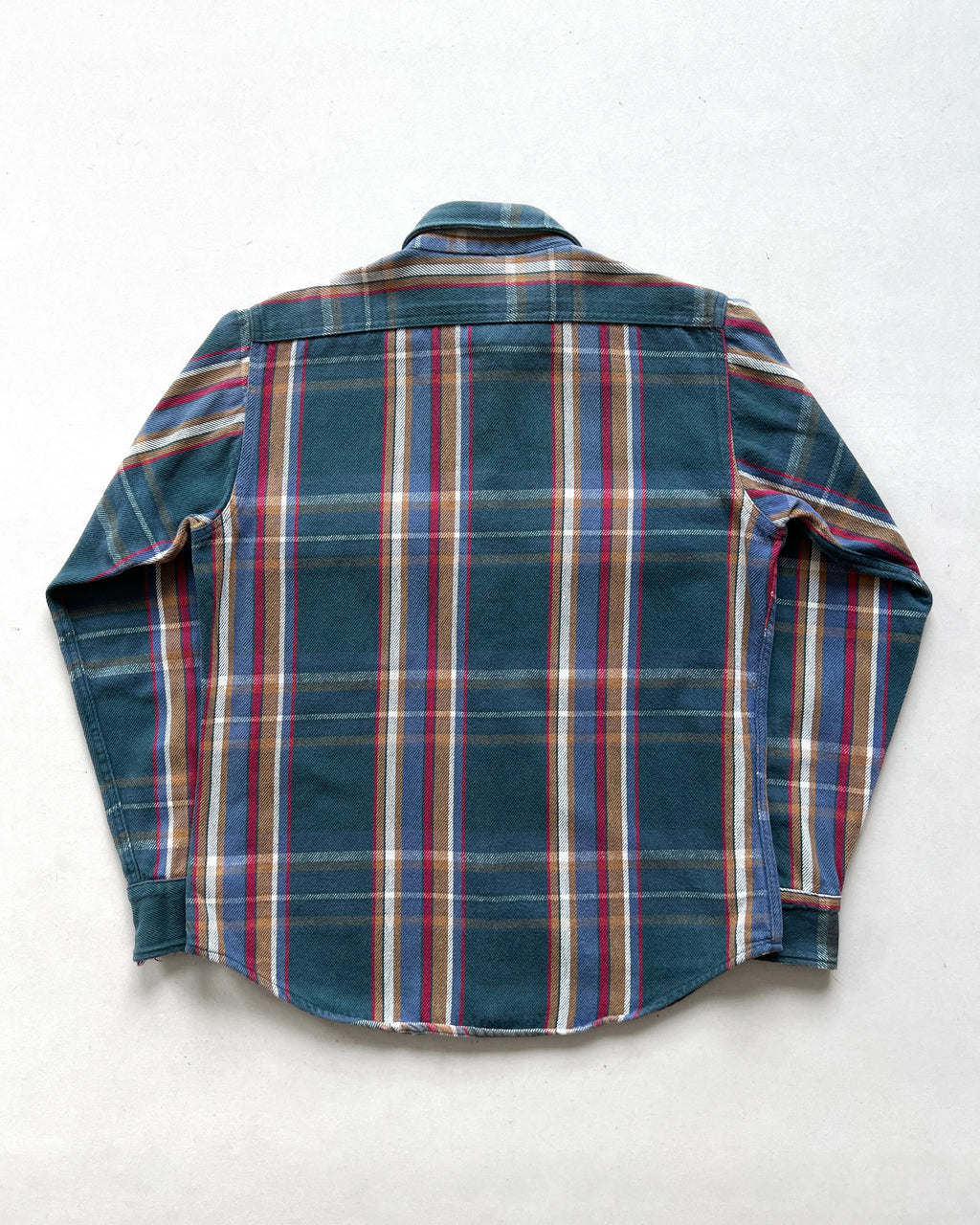 1990S FIVE BROTHER PLAID FLANNEL SHIRT (M)