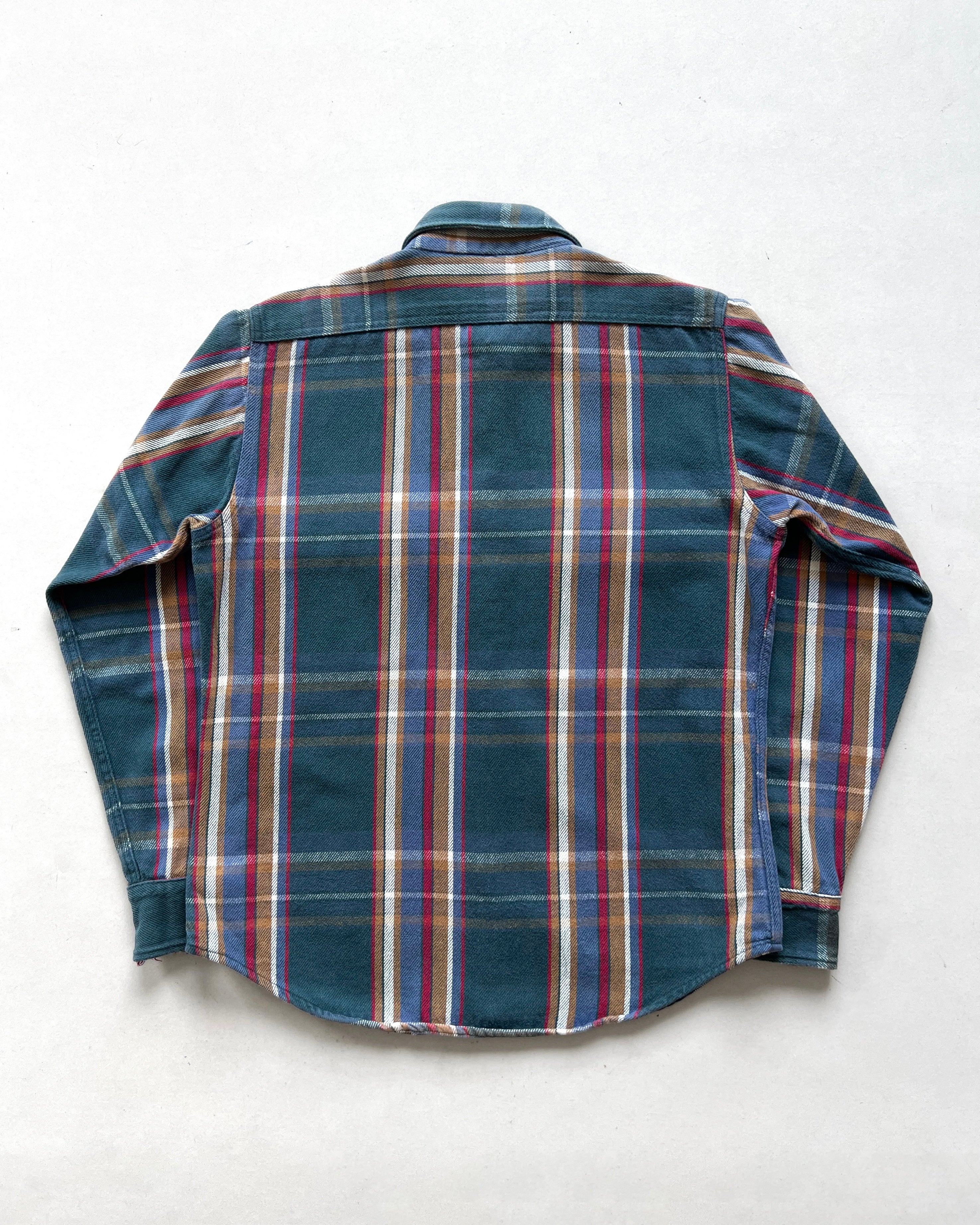 1990S FIVE BROTHER PLAID FLANNEL SHIRT (M)