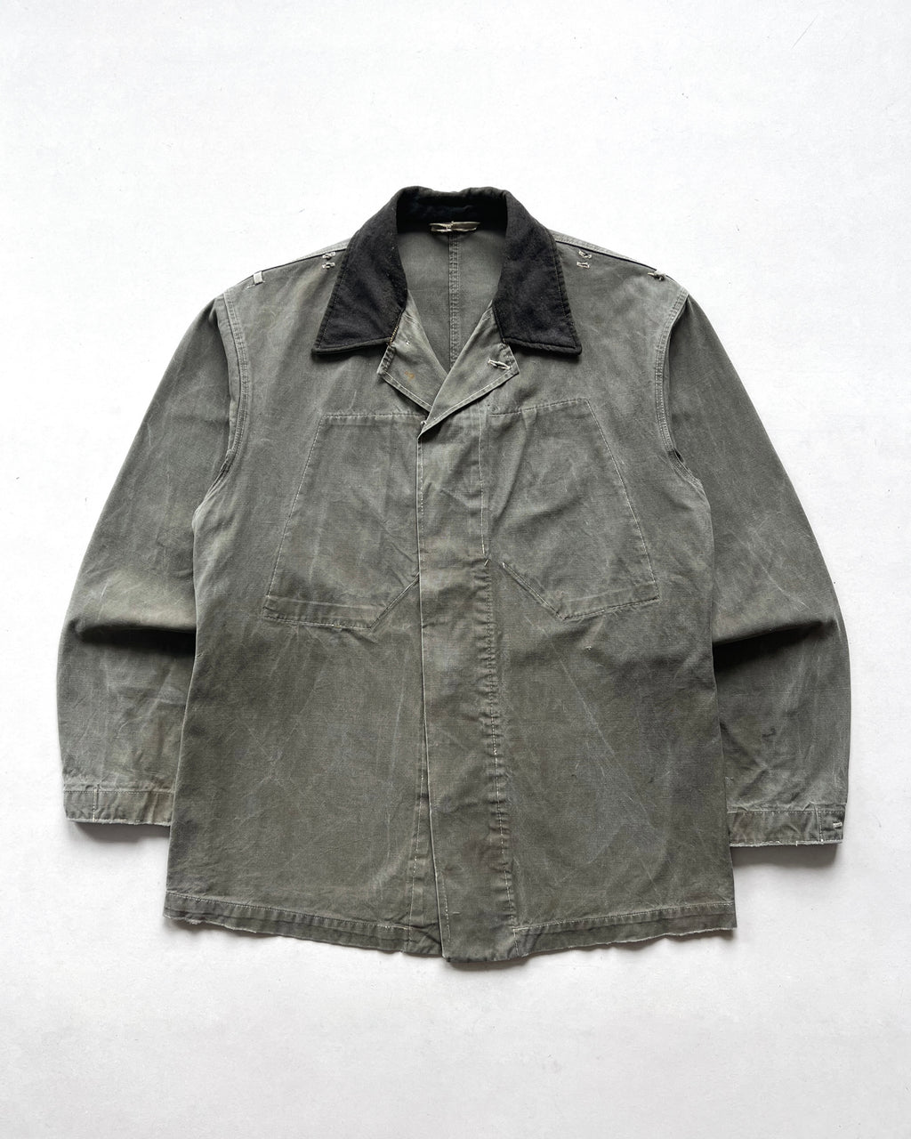 1960S EAST GERMANY G52 ARMY CANVAS JACKET (L)