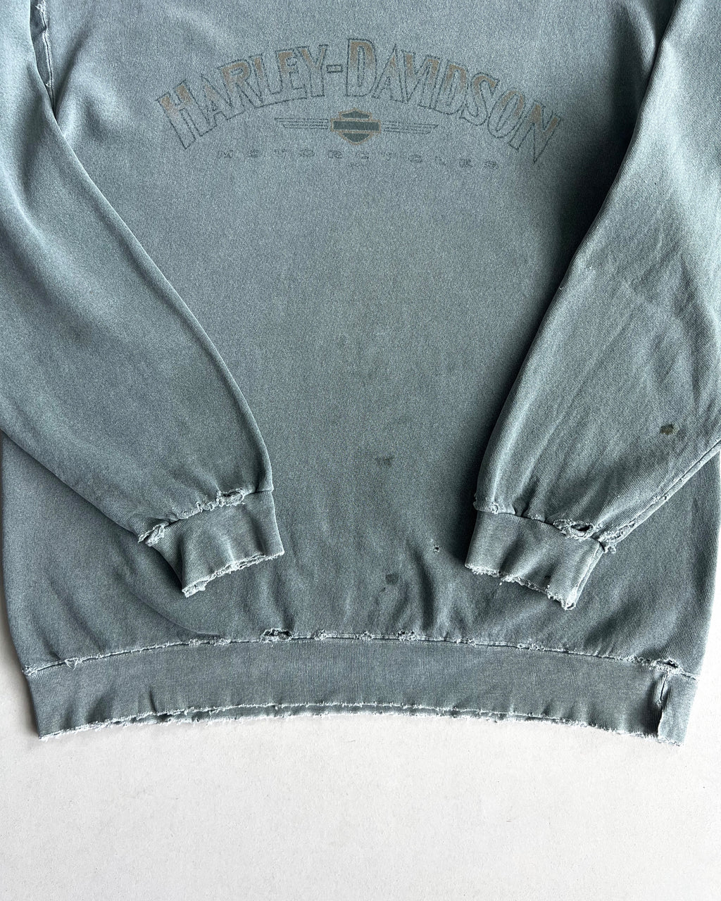 1990S FADED HARLEY DAVISON DISTRESSED SWEATSHIRT (L)