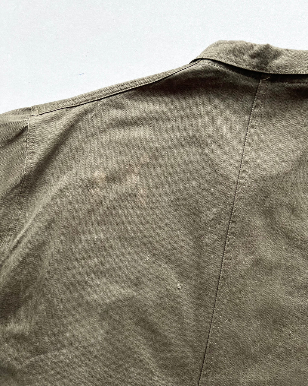 1970S FRENCH HBT WORK CHORE JACKET (XL)