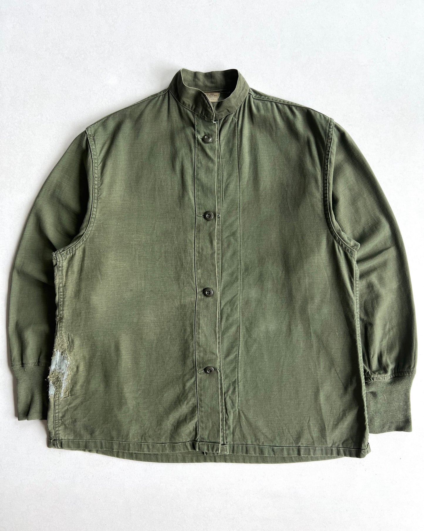 1970S US ARMY OG-107 CHEMICAL PROTECTIVE SHIRT (M)