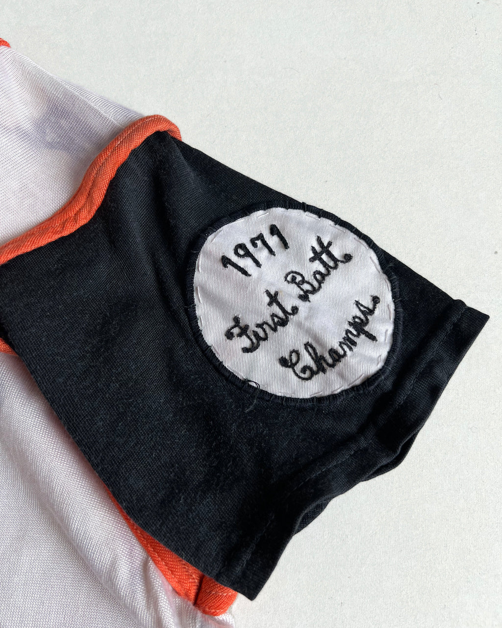 1970S 'MFD' TWO-TONE RINGER TEE (M)