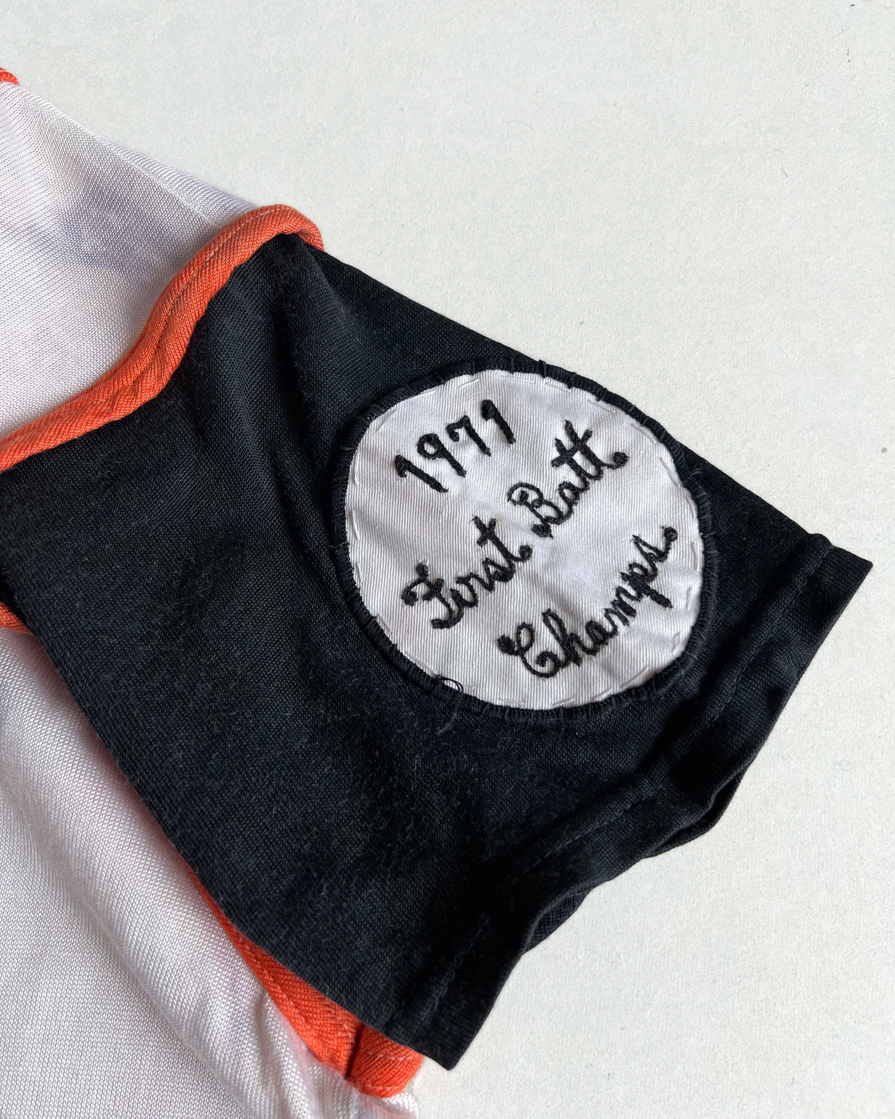 1970S 'MFD' TWO-TONE RINGER TEE (M)