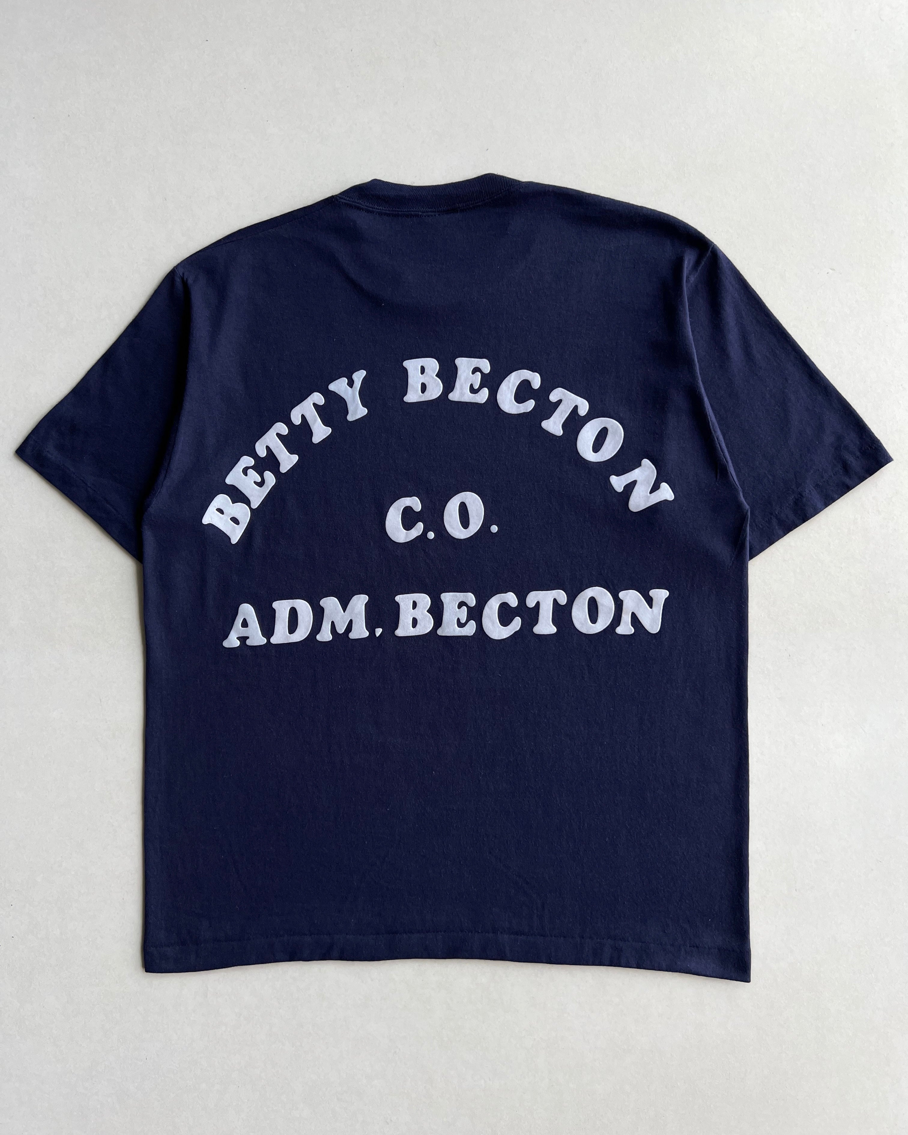 1980S 'ADM.BECTON C.O.' SINGLE STITCH TEE (L)