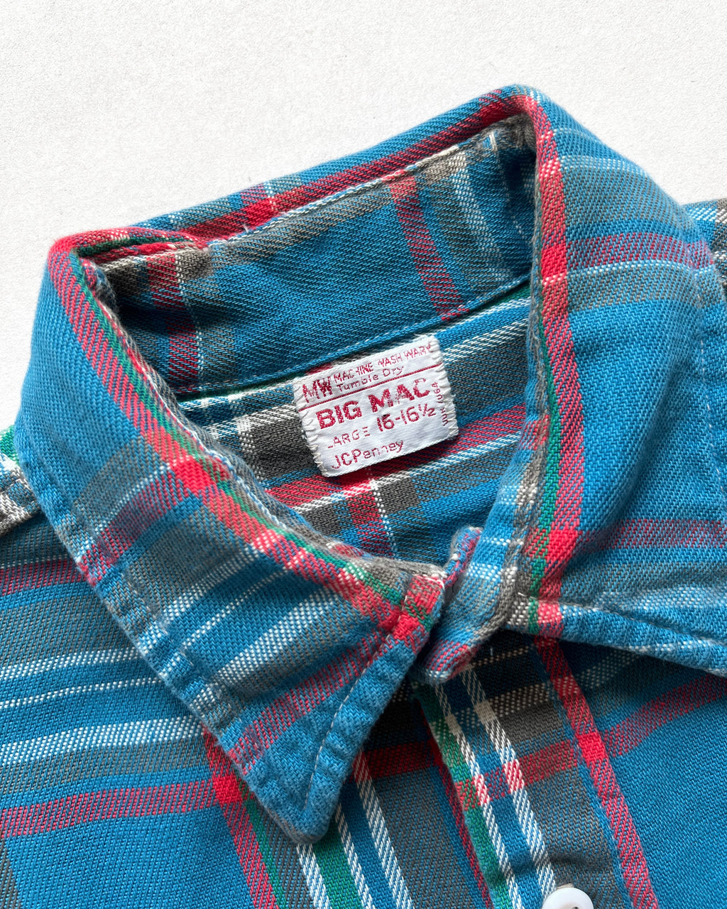 1970S BIG MAC JC PENNEY PLAID FLANNEL (L)