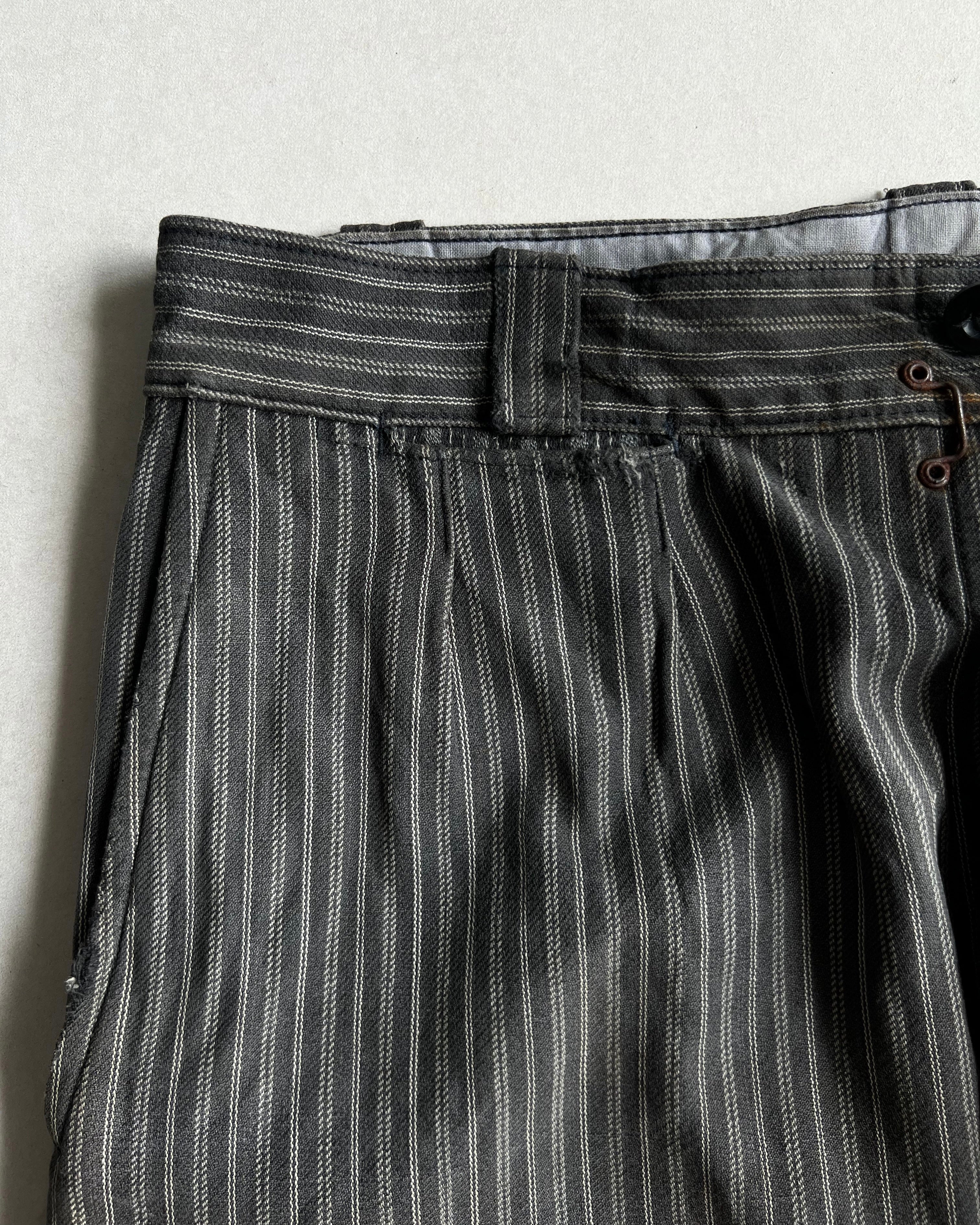 1940S FRENCH SALT & PEPPER WORK PANTS (30-32)
