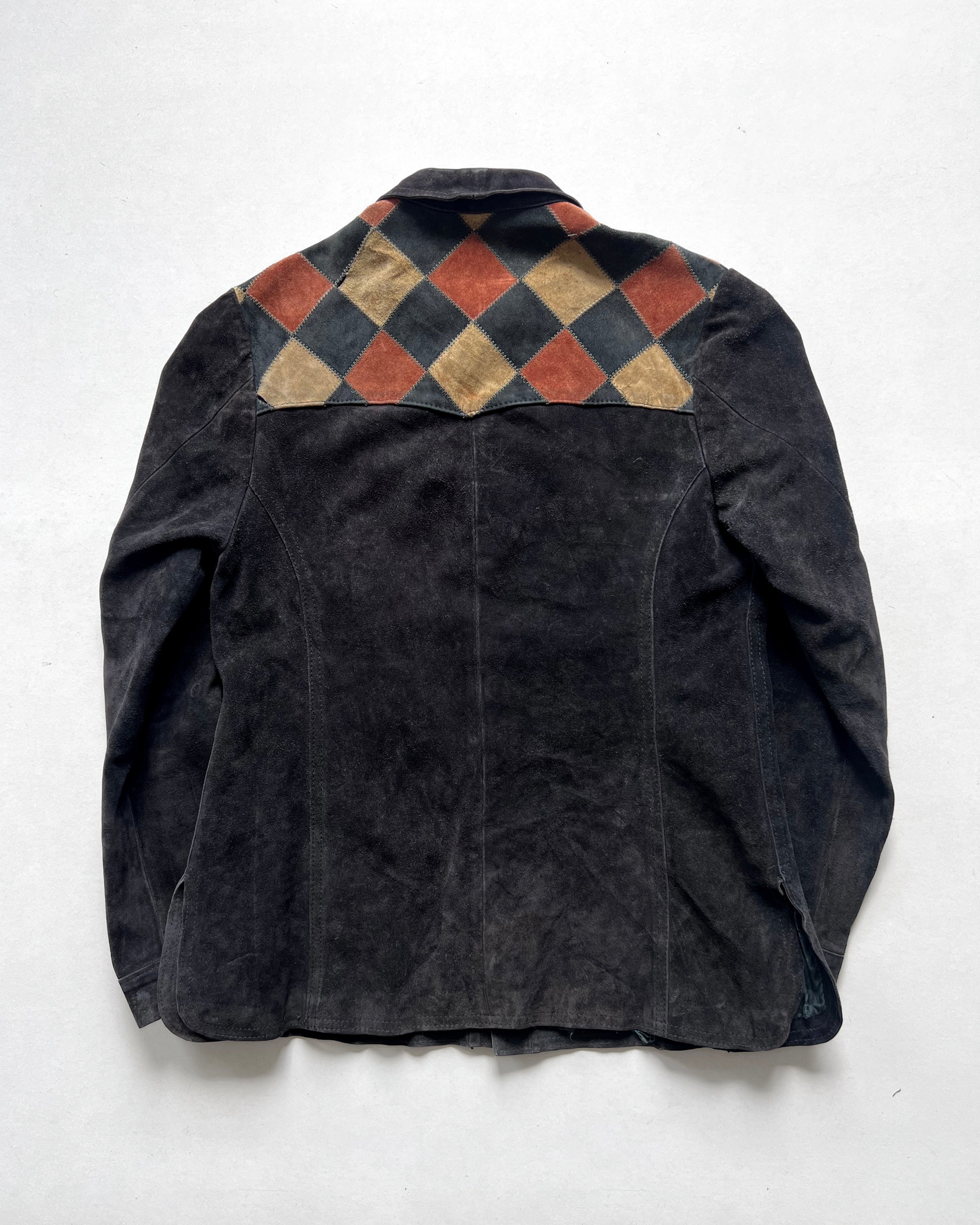 1950S HERMAN PHILLIPS SUEDE PATCH BUTTON-UP (M)