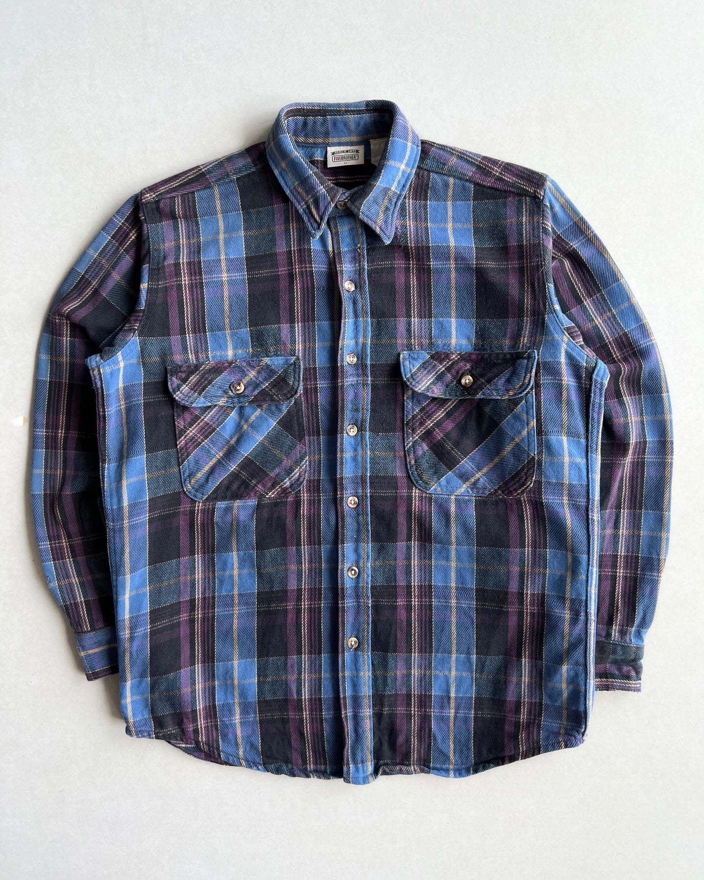 1990S FIVE BROTHER DOUBLE POCKET FLANNEL (M)