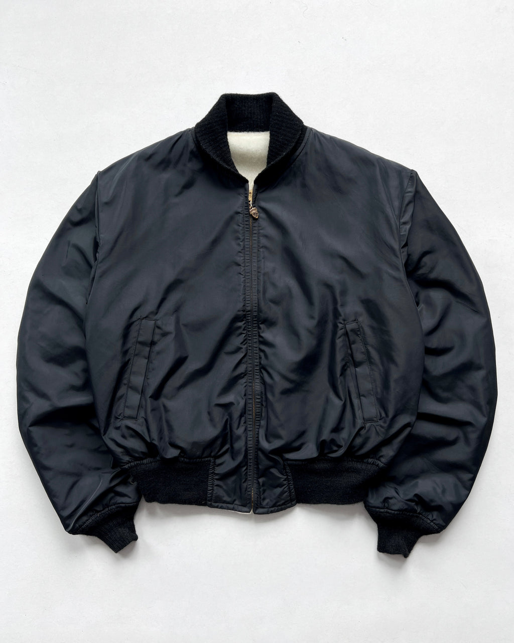 1950S MCGREGOR RIVERSIBLE NYLON BOMBER JACKET (L)