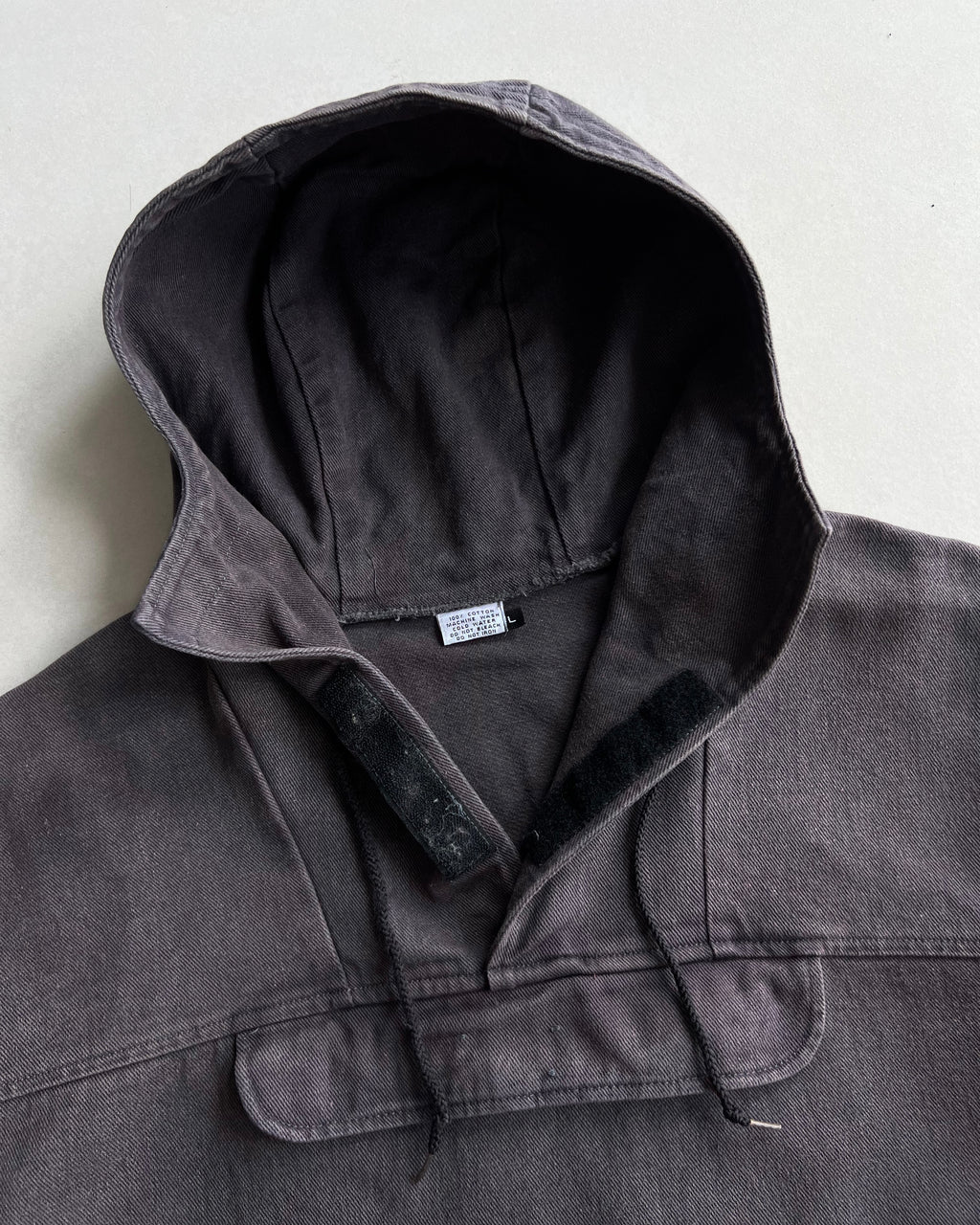 1970S AMERICAN WORKER HOODED SMOCK JACKET (L)