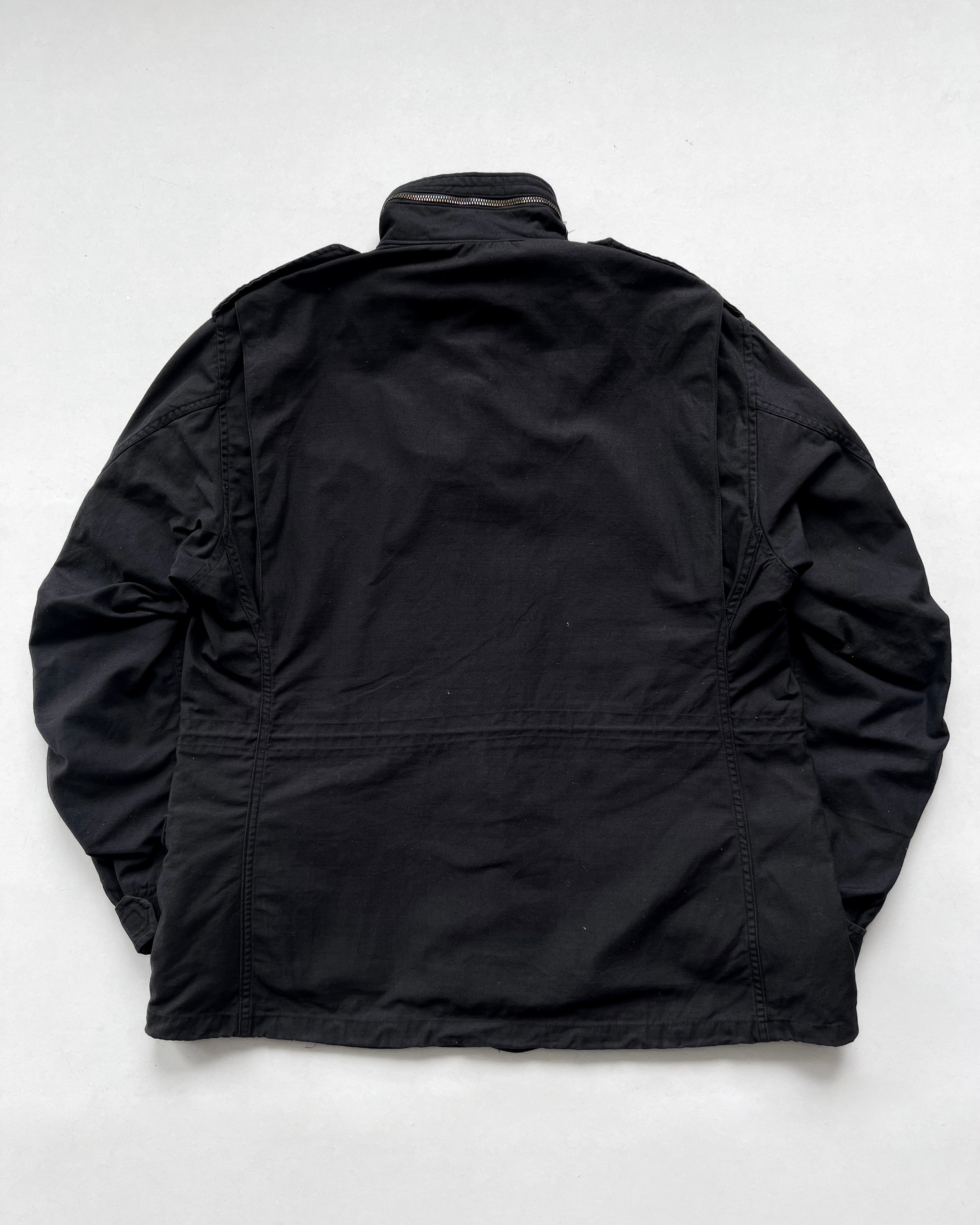 1980S BLACK ALPHA INDUSTRY US ARMY M65 FIELD JACKET (L)
