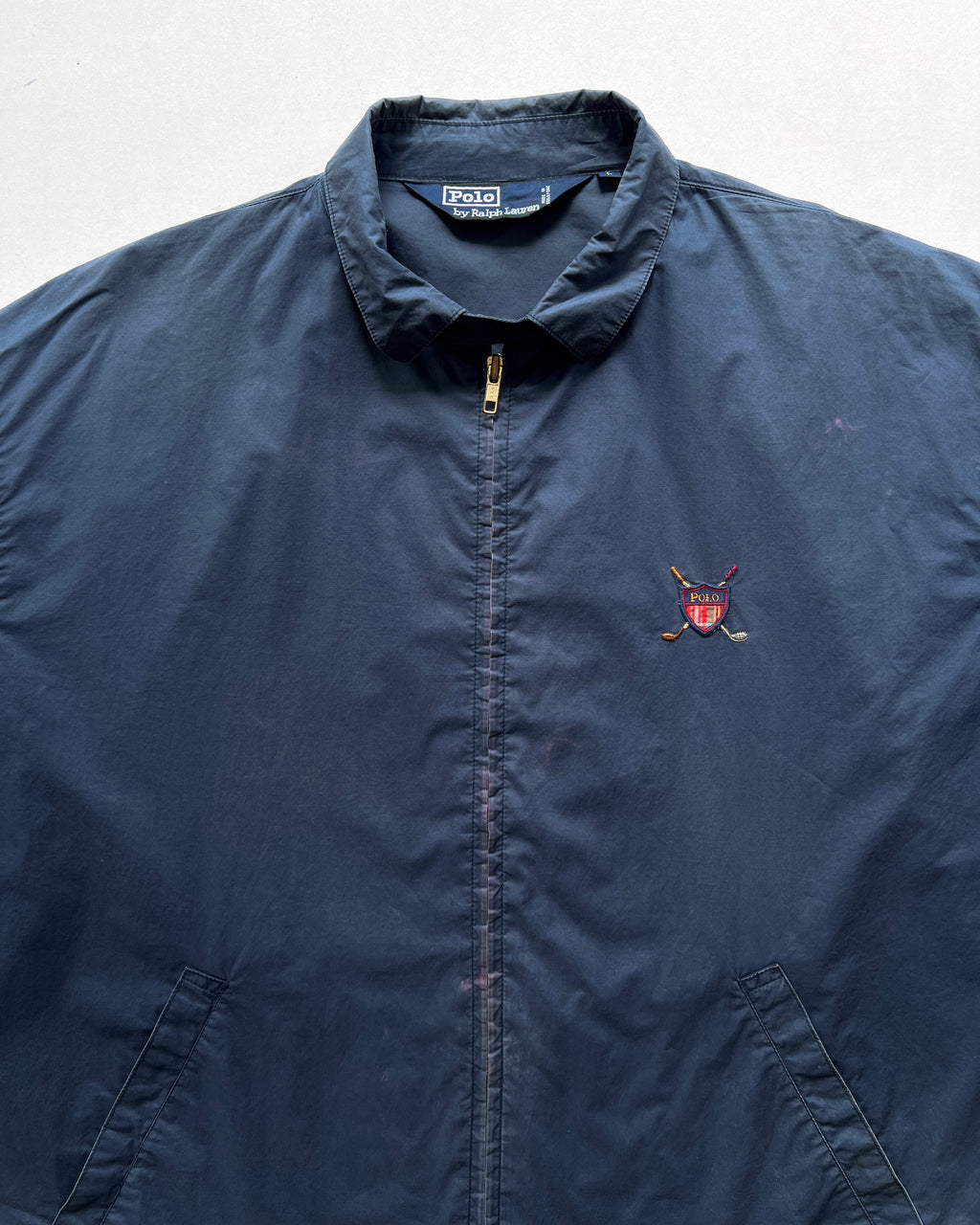 1990S RALPH LAUREN GOLF HARRINGTON WINDBREAKER JACKET (L)
