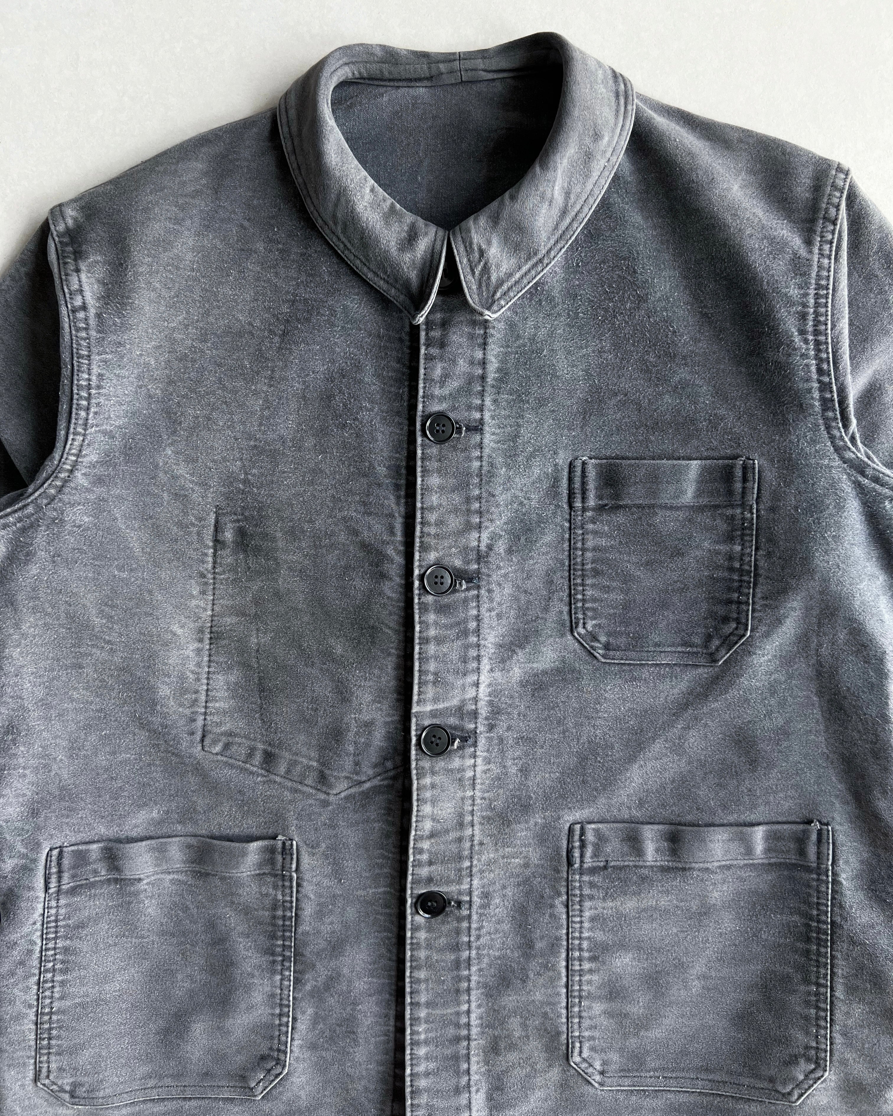 1950S BEAU-FORT MOLESKIN FRENCH WORK CHORE JACKET (L)