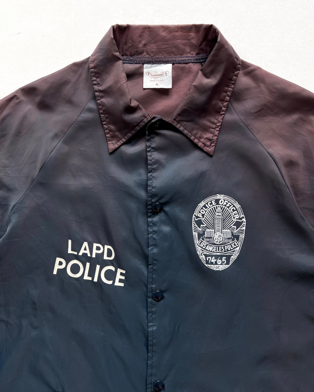 1990S SUN FADED 'LAPD POLICE' WINBREAKER JACKET (M)