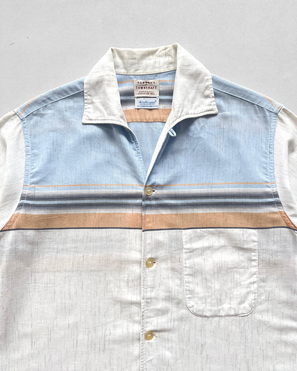 1950S PENNEY'S TOWNCRAFT LOOP COLLAR SHIRT (M)