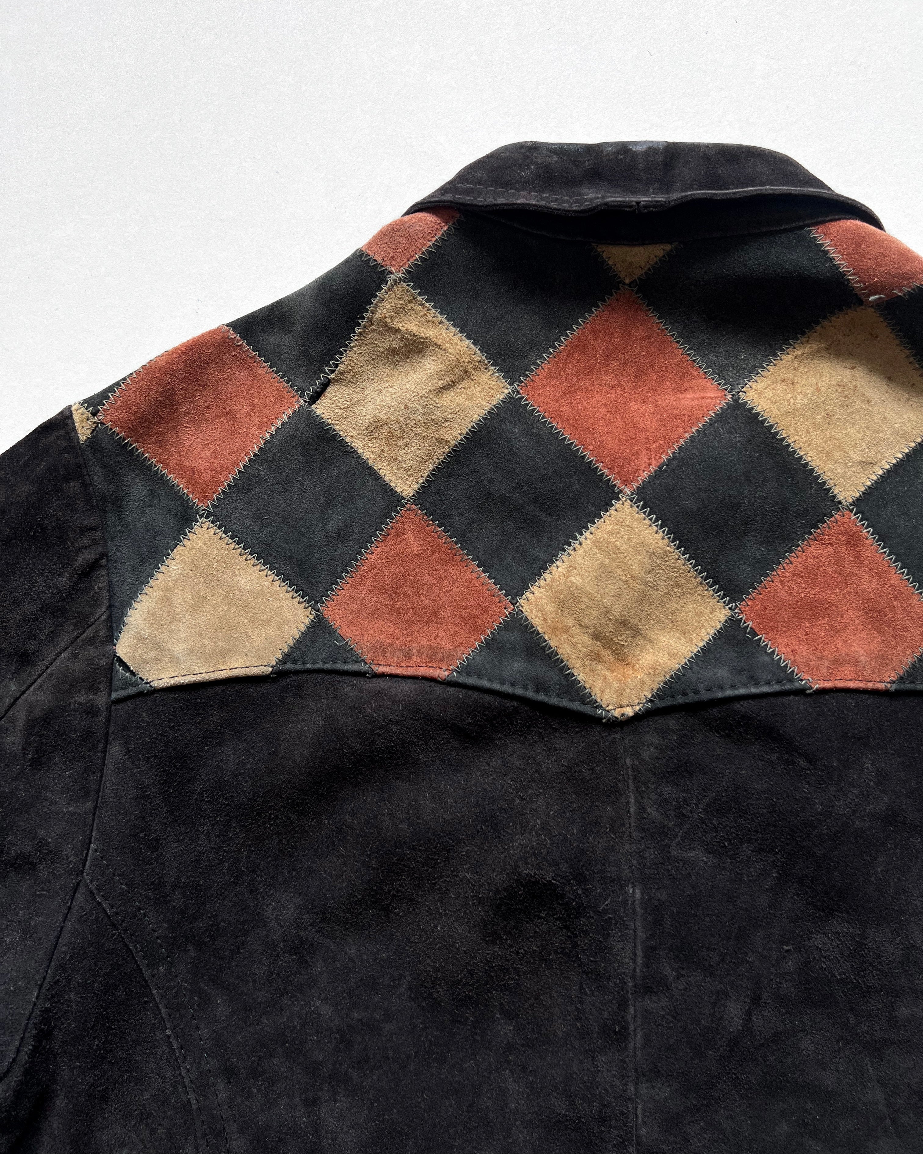 1950S HERMAN PHILLIPS SUEDE PATCH BUTTON-UP (M)