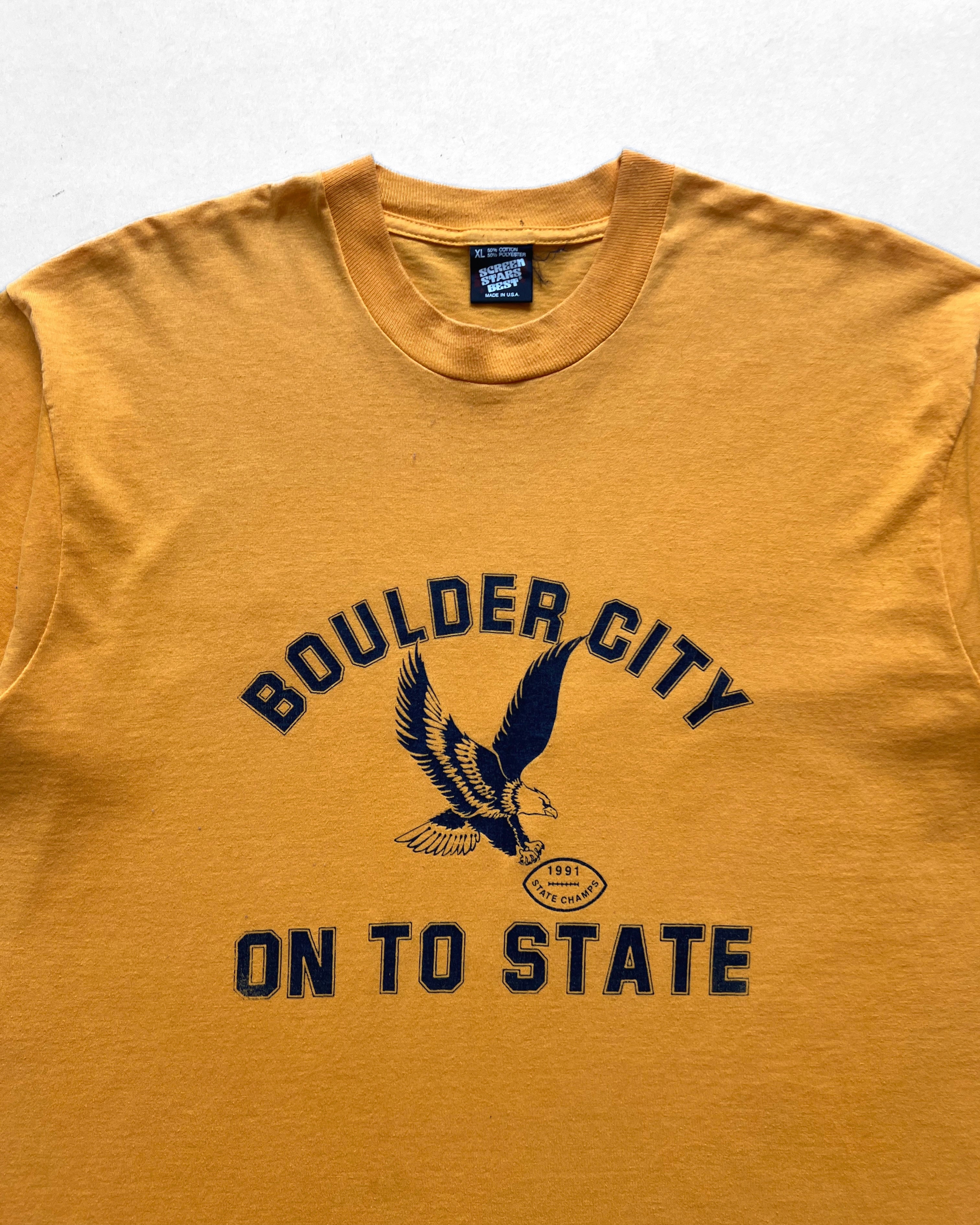 1990S 'BOULDER CITY ON TO STATE' TEE (XL)