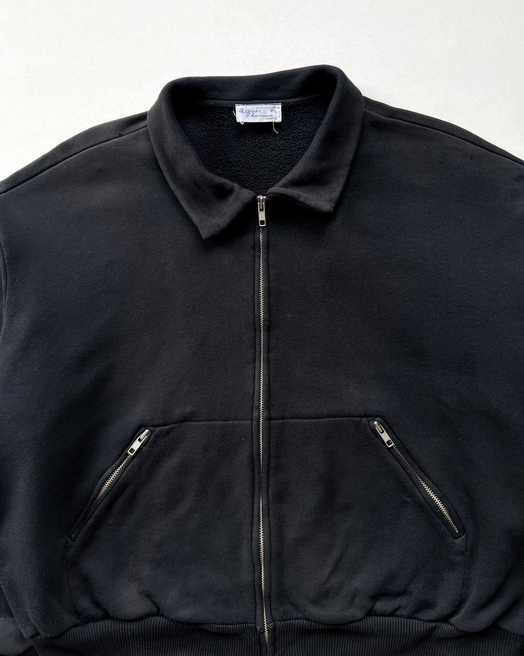 1990S AGNES B. HOMME ZIP-UP SWEATSHIRT (XL)