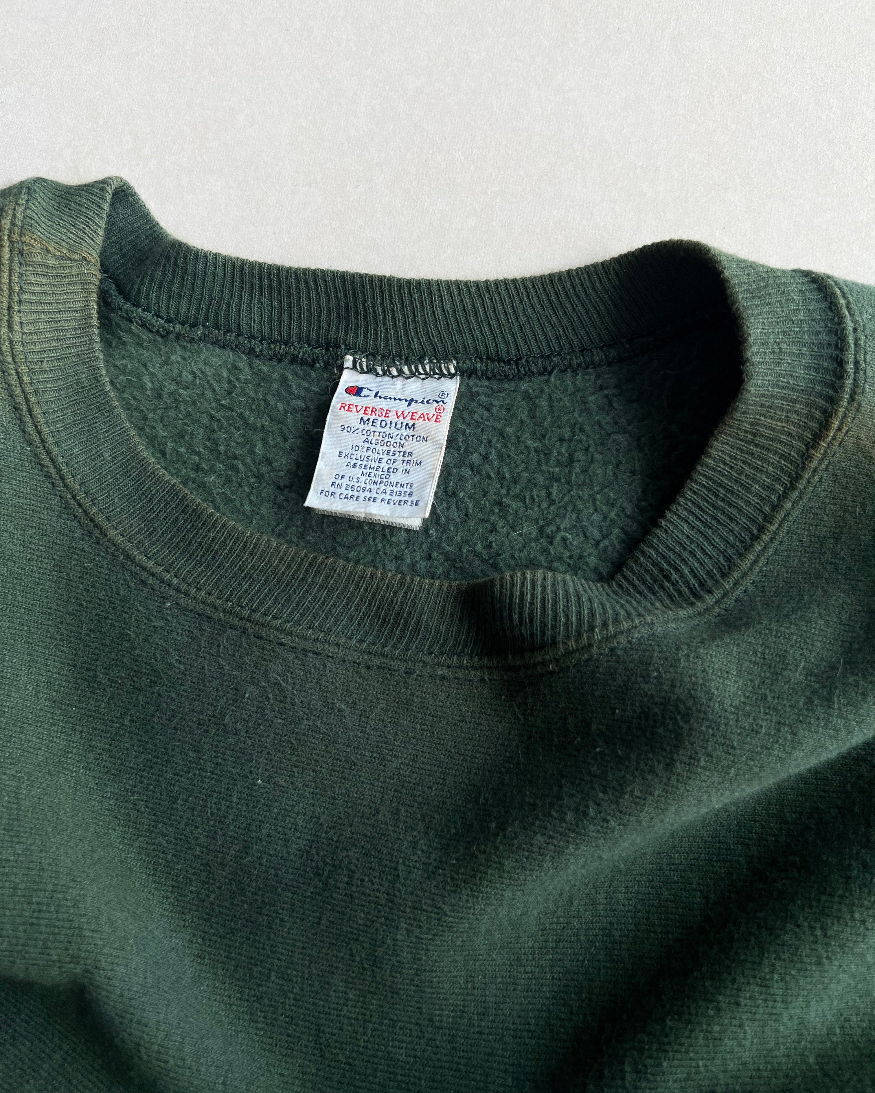 1990S SUN FADED CHAMPION REVERSE WEAVE LOGO SWEATSHIRT (M)