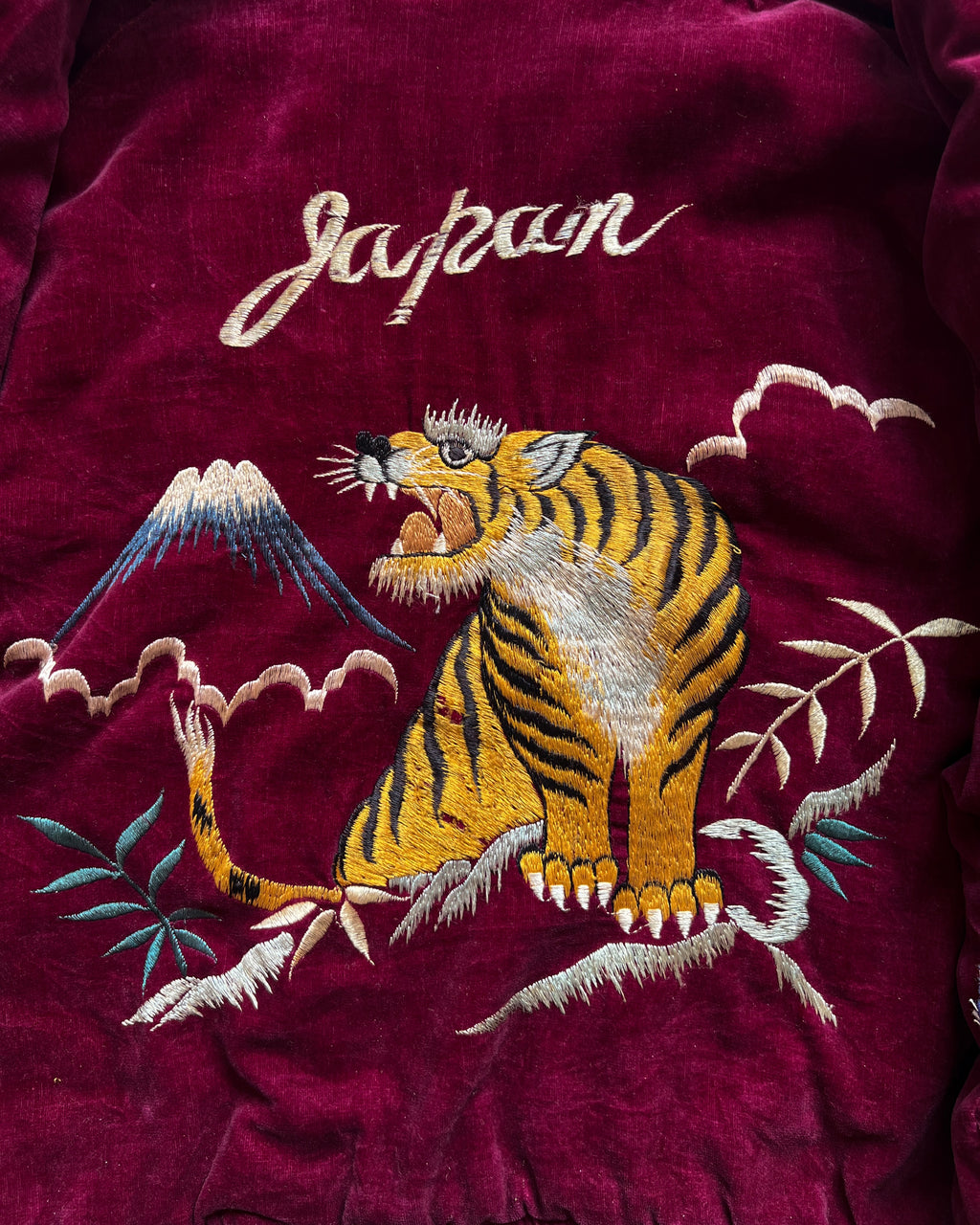 1950S MAROON BLUE JAPAN REVERSIBLE SUKAJAN (S/M)