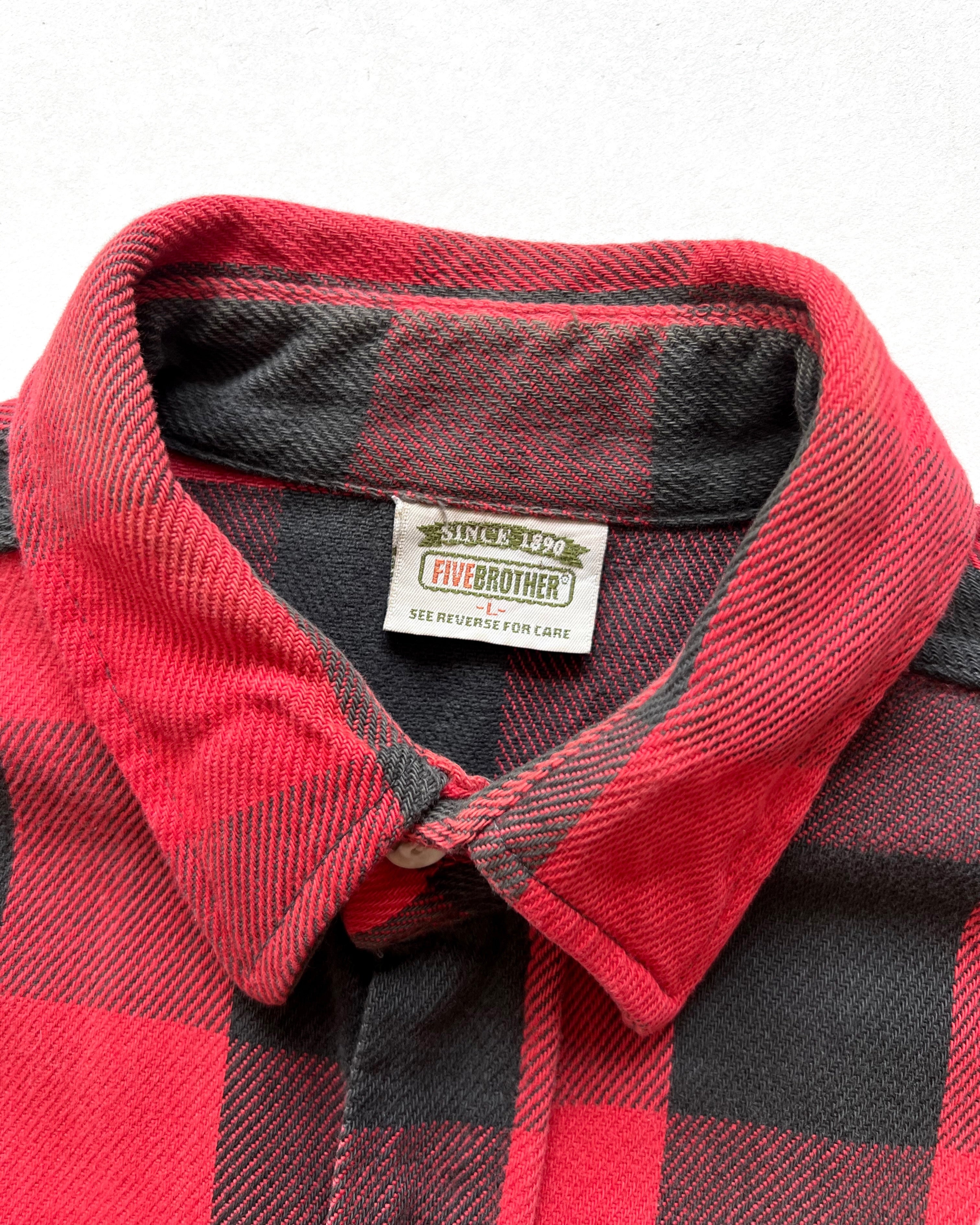 1990S FIVE BROTHER PLAID FLANNEL (L)