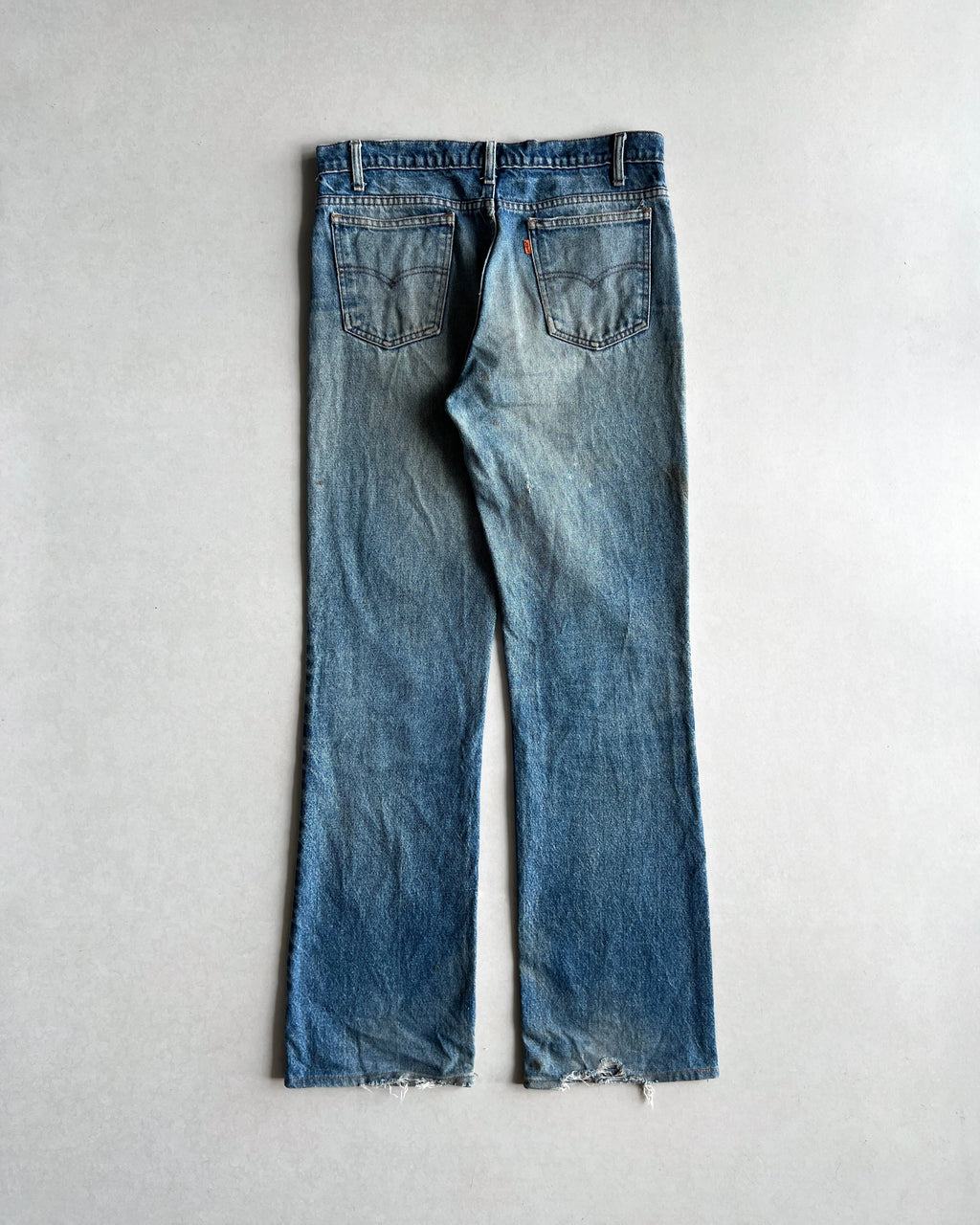 1970S FADED WASHED LEVI'S 517 FLARE JEANS (34X36)