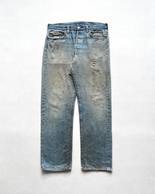 1980S FADED LEVI'S 501 REDLINE SELVEDGE JEANS (34)