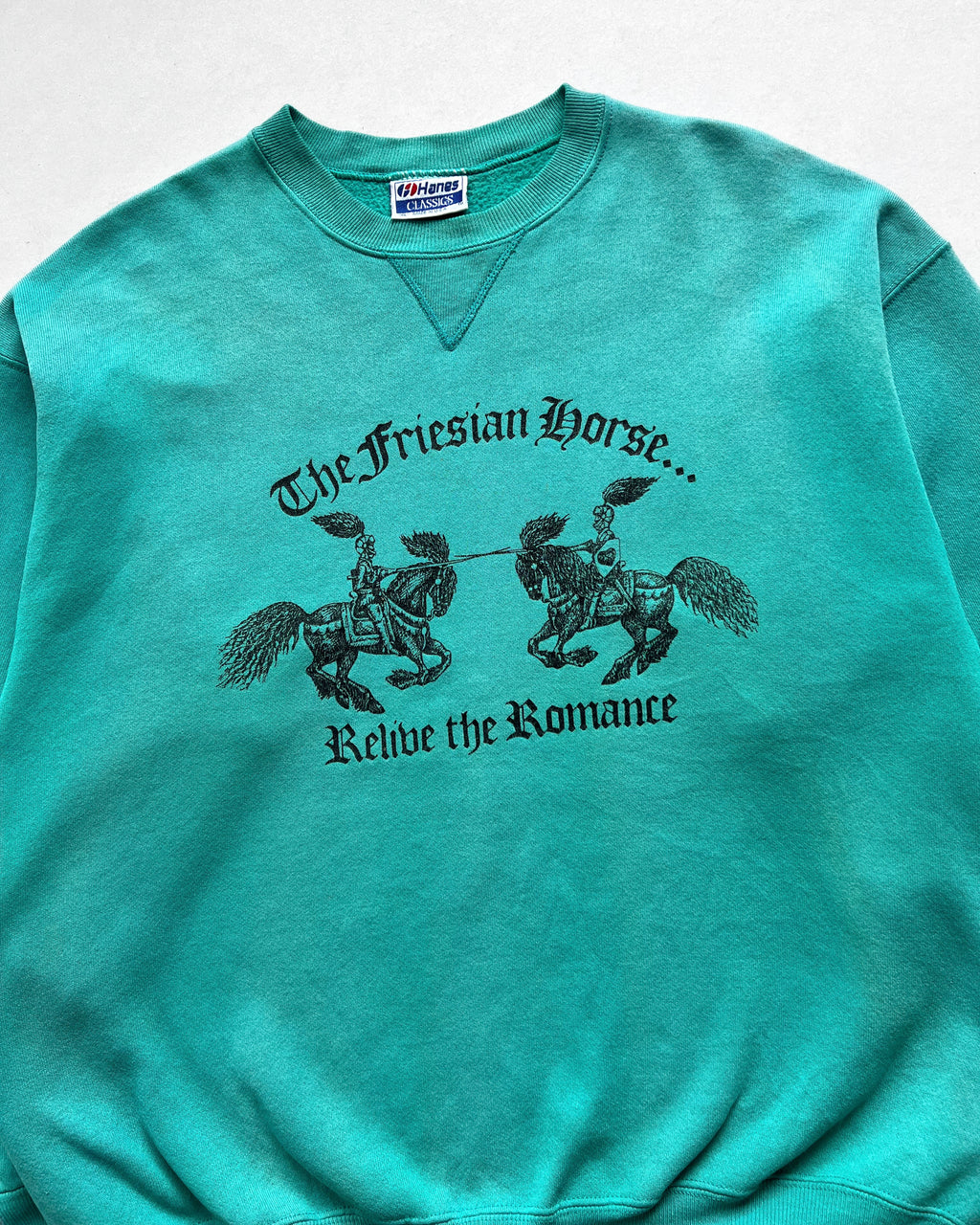 1980S HANES 'THE FRIESIAN HORSE' SWEATSHIRT (XL)