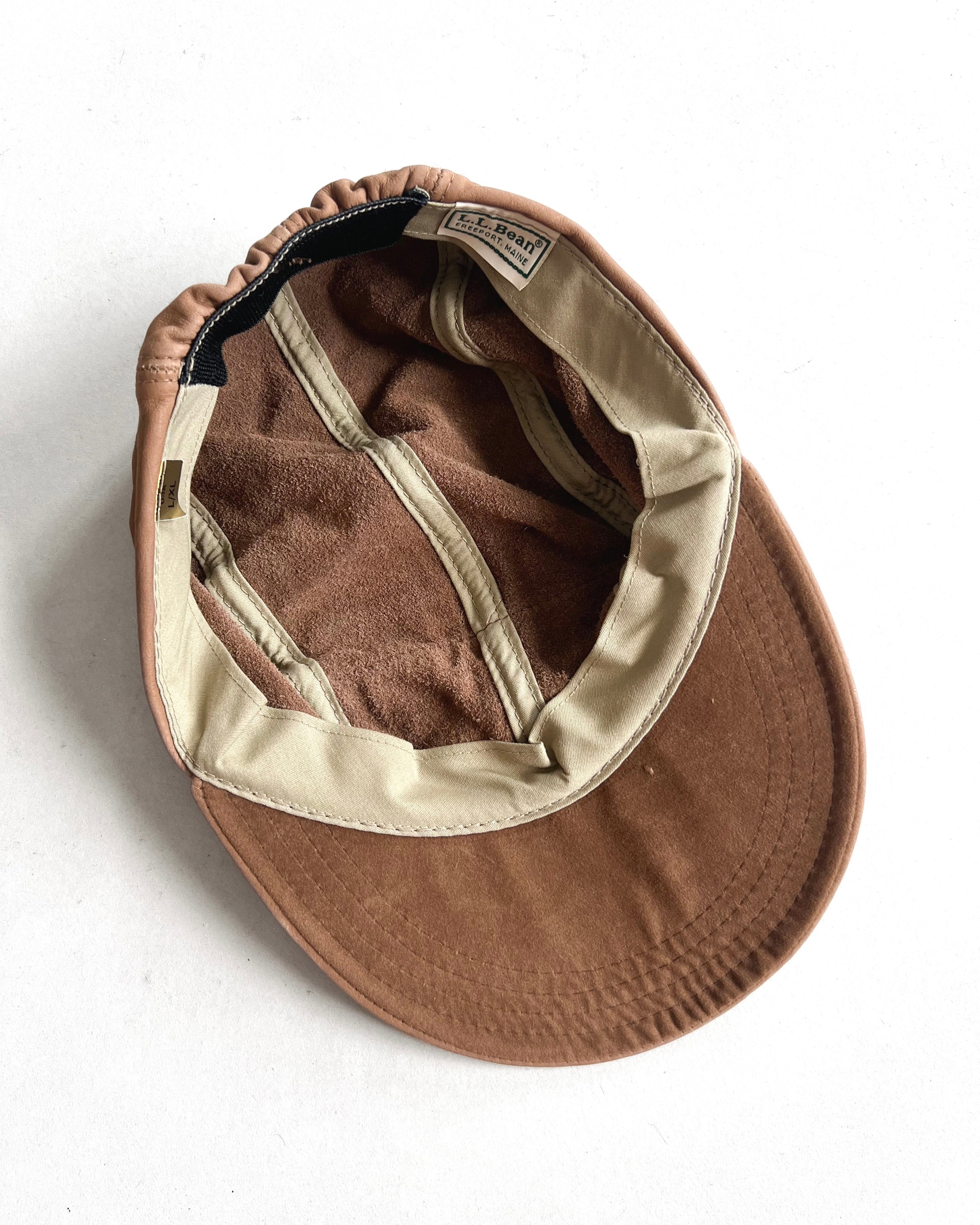 1980S L.L BEAN SUEDE LEATHER CAP (L/XL)