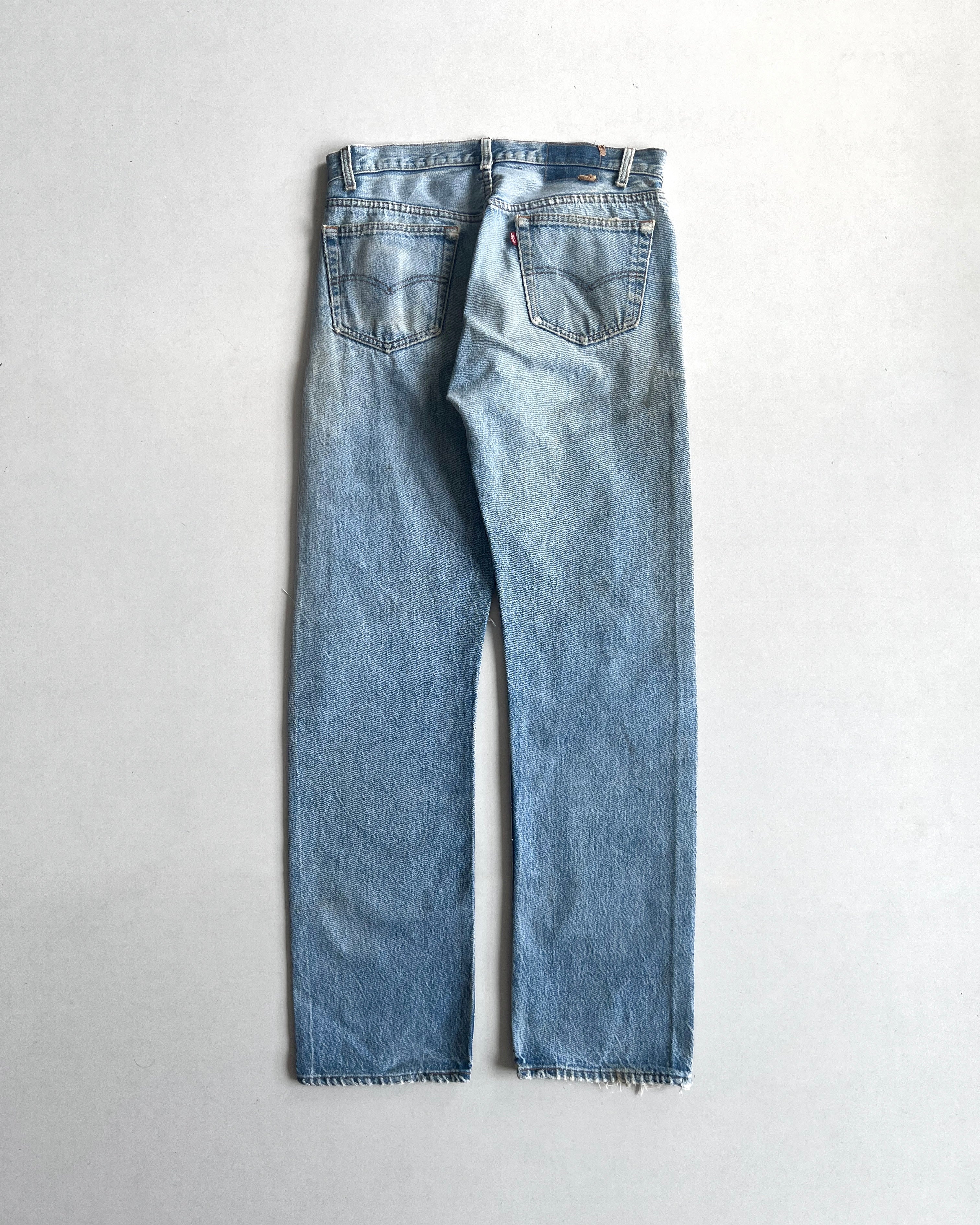 1980S FADED WASHED LEVI'S 501 DISTRESSED JEANS (33)
