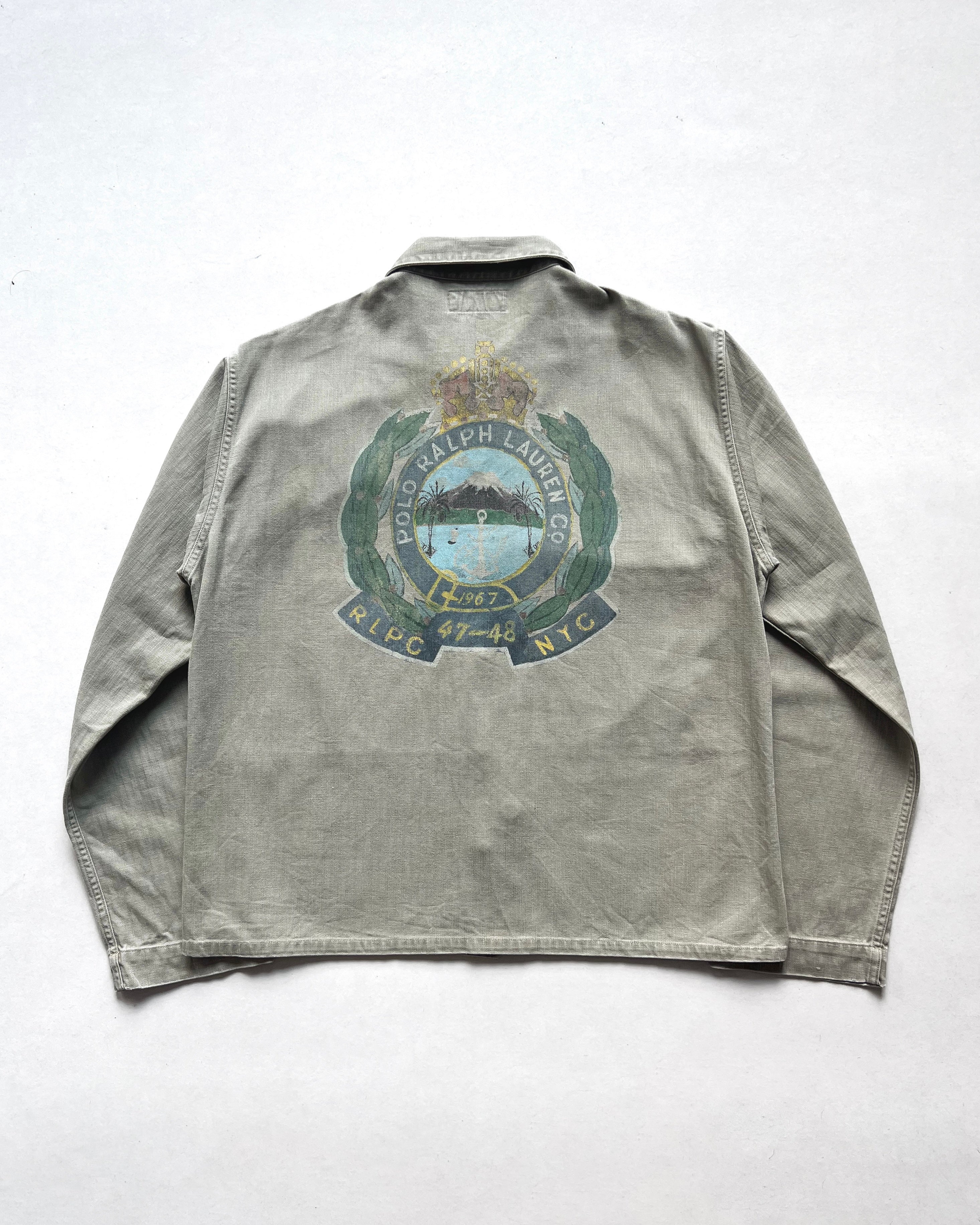 1990S POLO RALPH LAUREN P-44 HBT US ARMY JACKET (M)